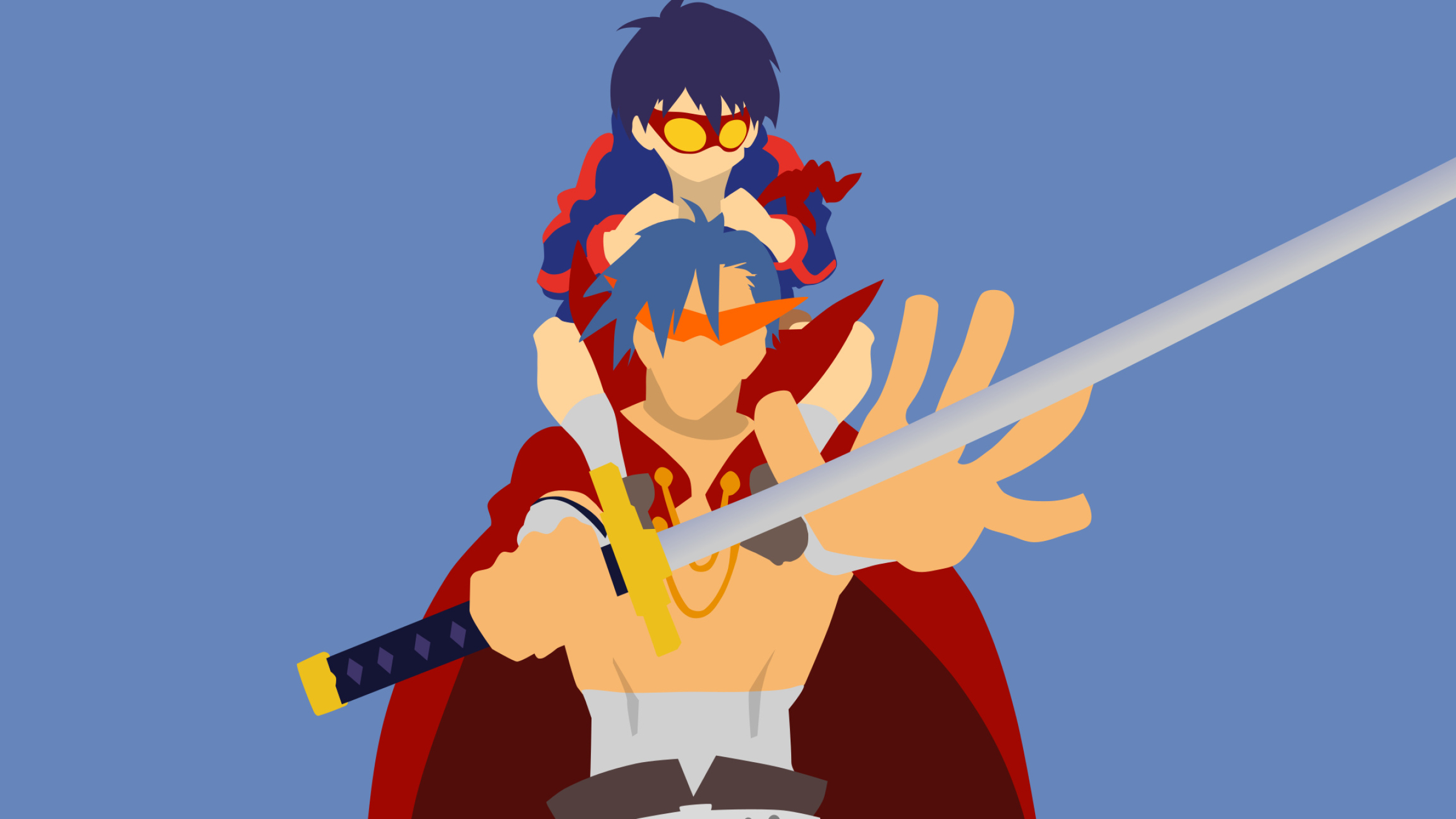 Kamina, Simon, Tengen Toppa Gurren Lagann, 2560x1440 HD Desktop