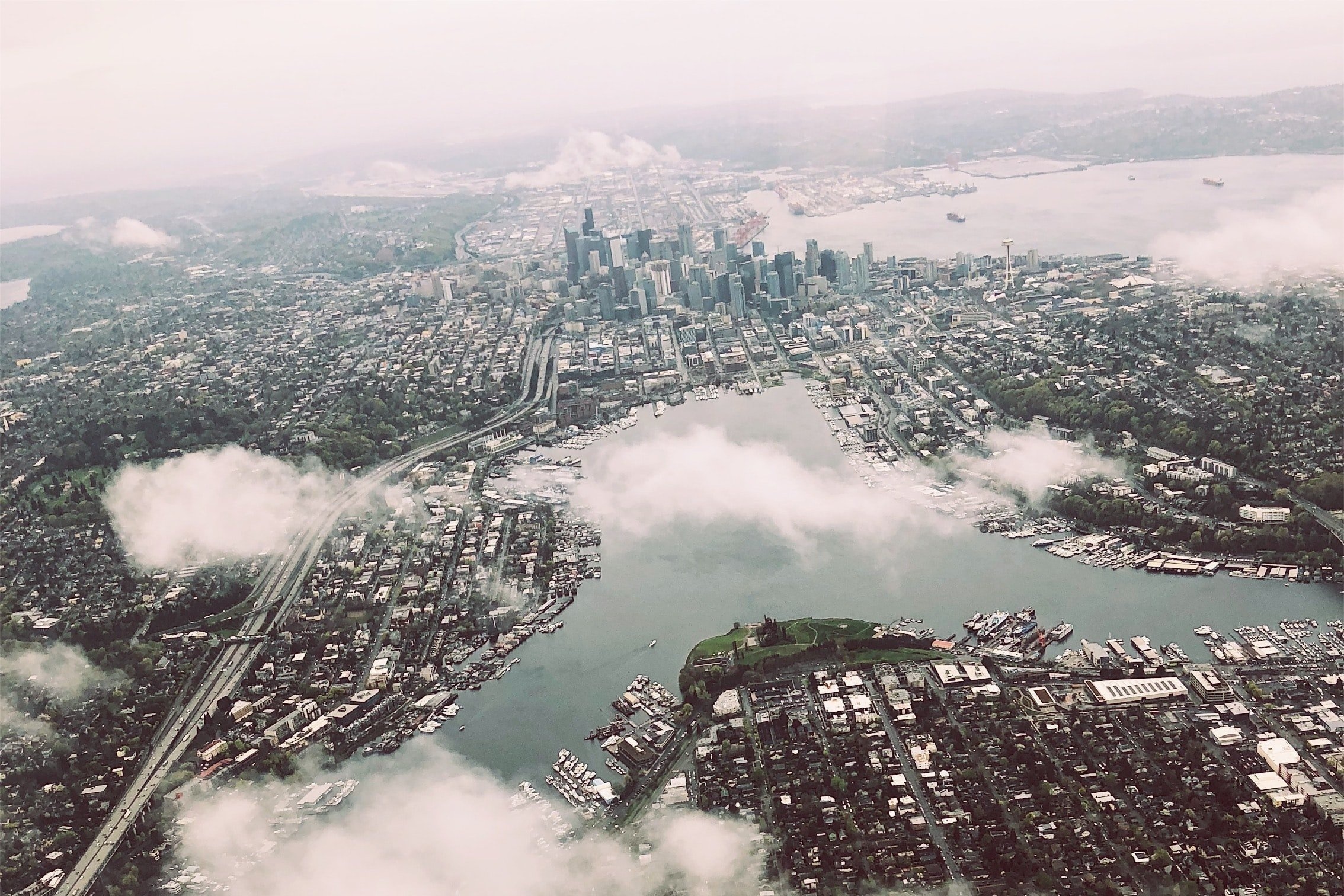 Aerial view, Seattle Wallpaper, 2270x1520 HD Desktop