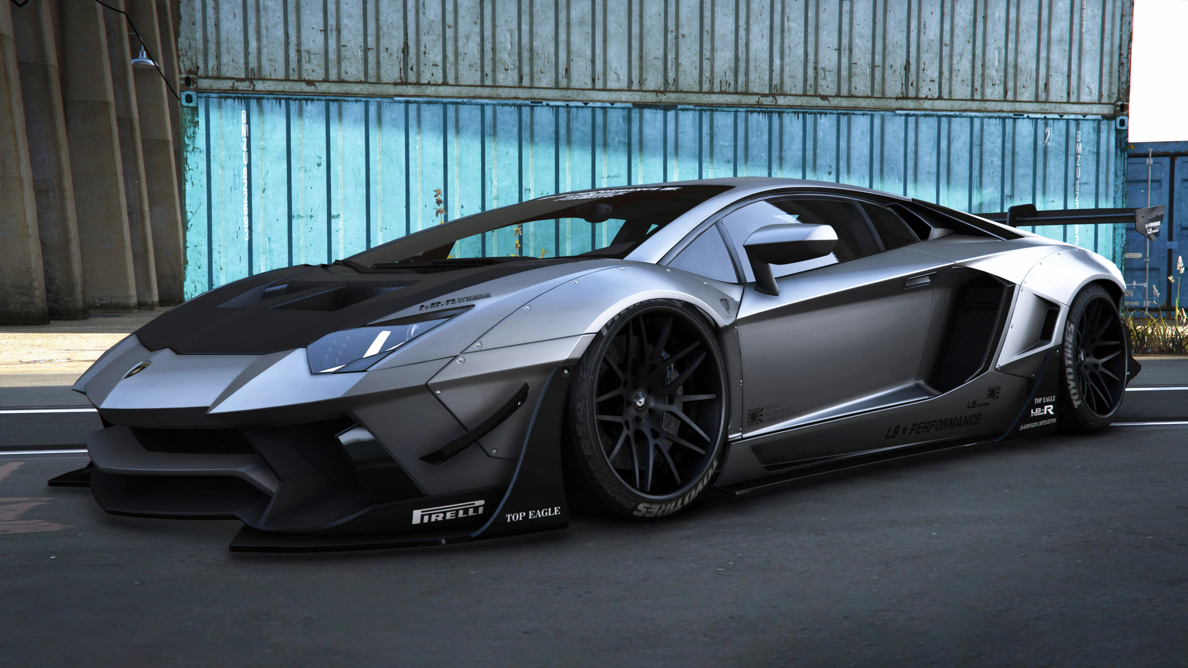 LibertyWalk GTA 5, Lamborghini Aventador Wallpaper, 3840x2160 4K Desktop