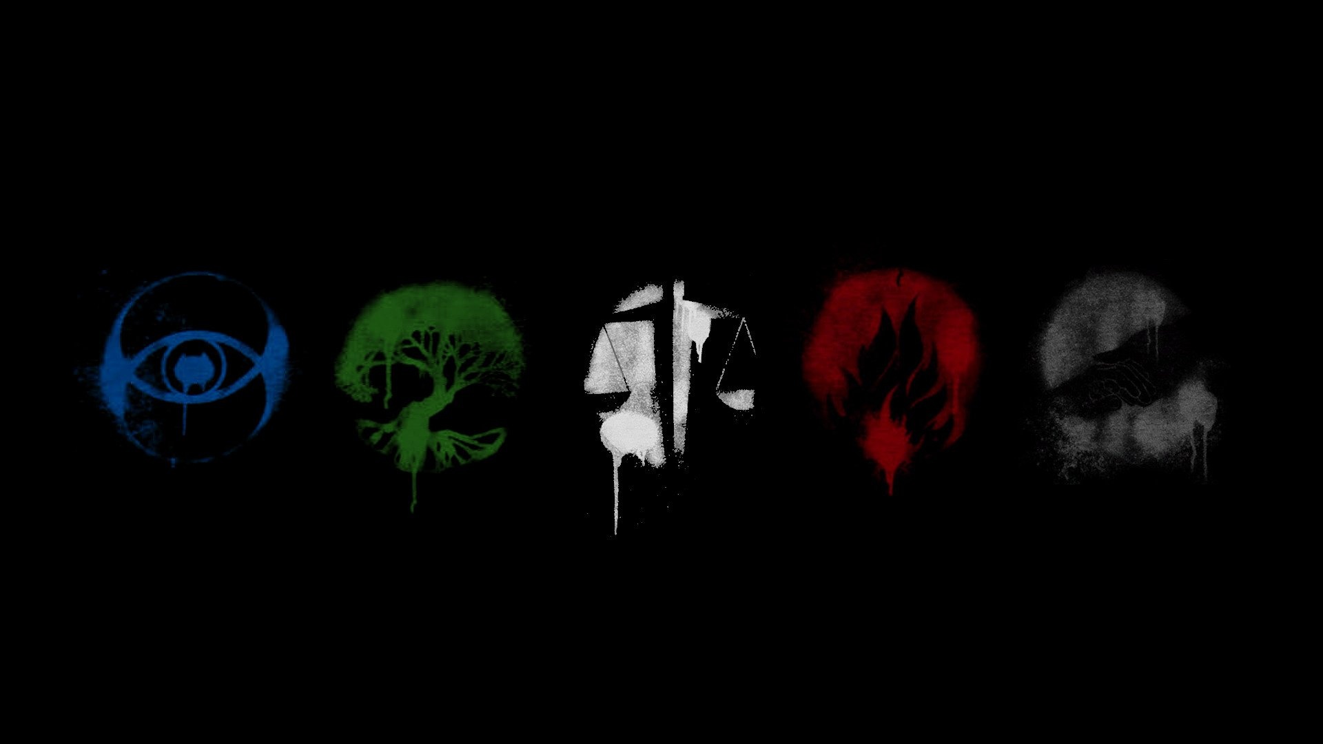 Abnegation wallpaper, Divergent faction, Minimalist art, Faction symbol, 1920x1080 Full HD Desktop