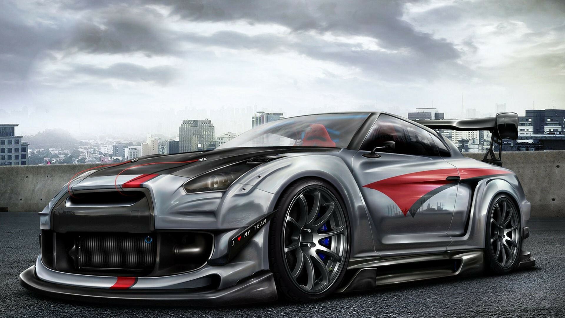 Nissan GT-R tuning, High-performance beast, Custom modifications, Show-stopping presence, 1920x1080 Full HD Desktop