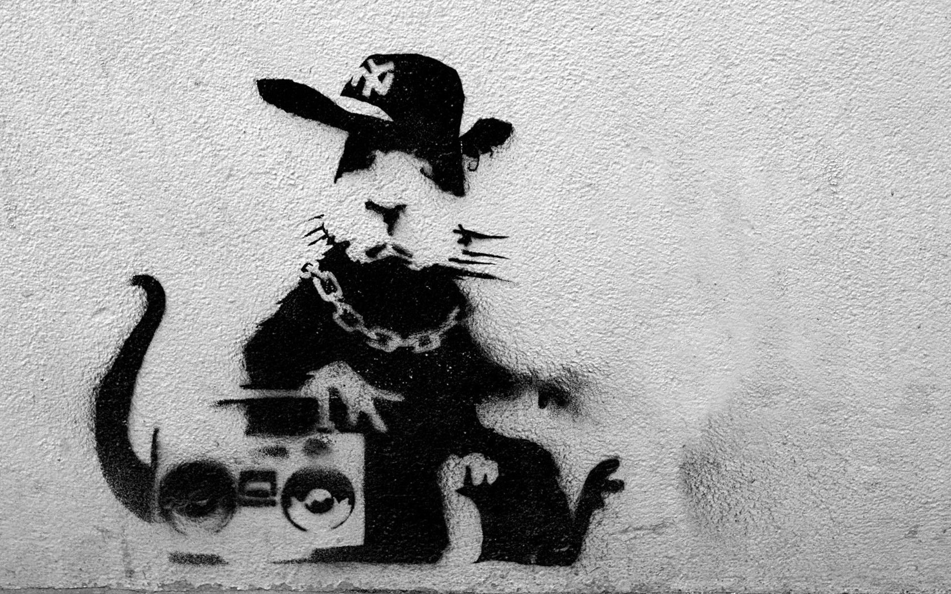 Gangsta Rat, Banksy Wallpaper, 1920x1200 HD Desktop