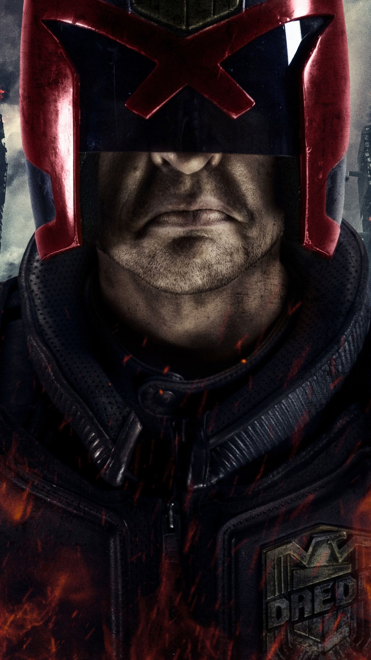 Dredd 2012 movie, Judge Dredd phone wallpaper, Karl Urban, Futuristic action, 1540x2740 HD Phone