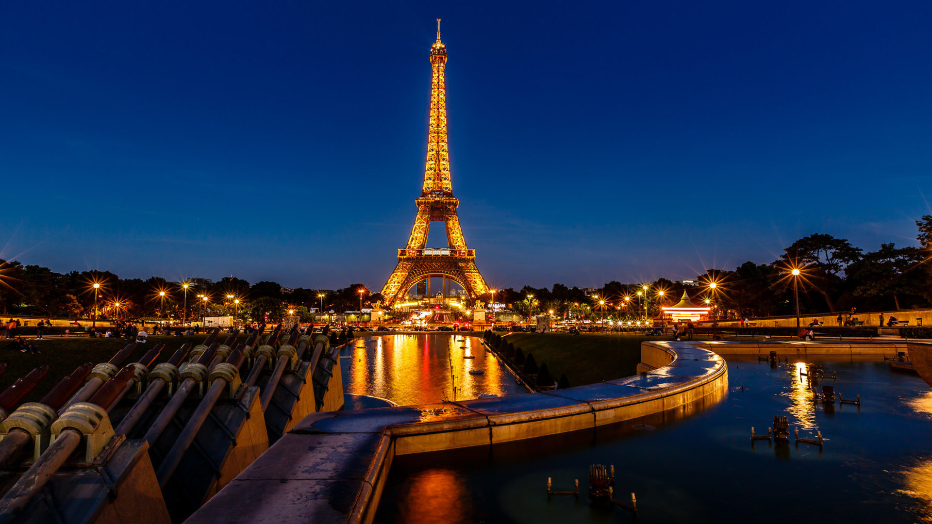 Trocadero Fountain, Paris Wallpaper, 1920x1080 Full HD Desktop