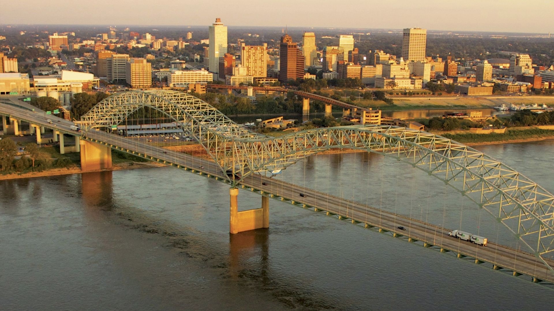 Mississippi River, Memphis (Tennessee) Wallpaper, 1920x1080 Full HD Desktop