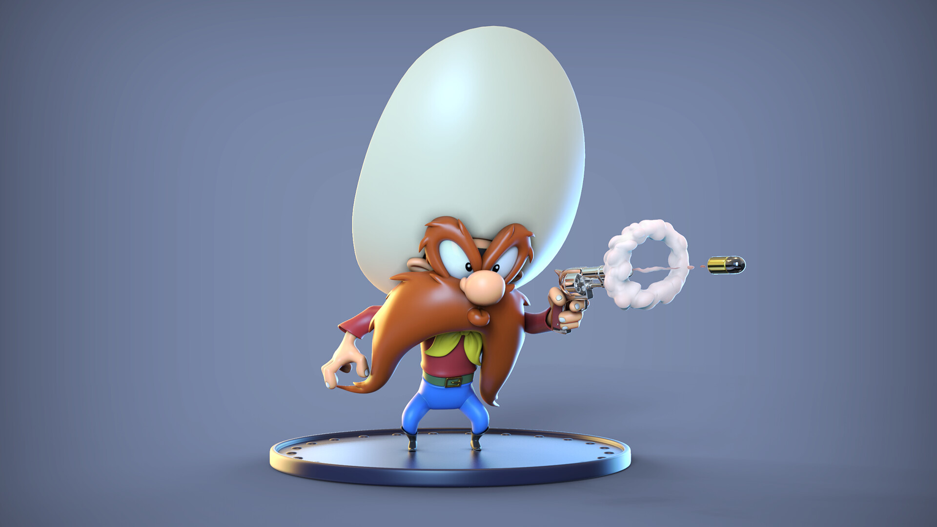 Artstation modeling, Yosemite Sam, Animation, 1920x1080 Full HD Desktop