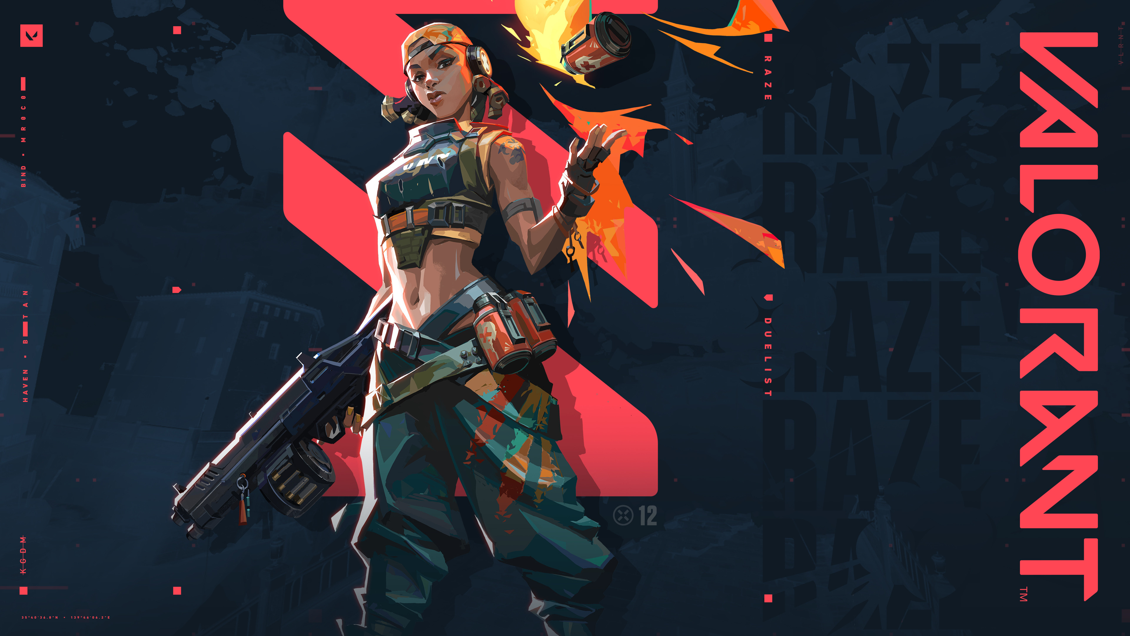 Raze, Valorant Wallpaper, 3840x2160 4K Desktop