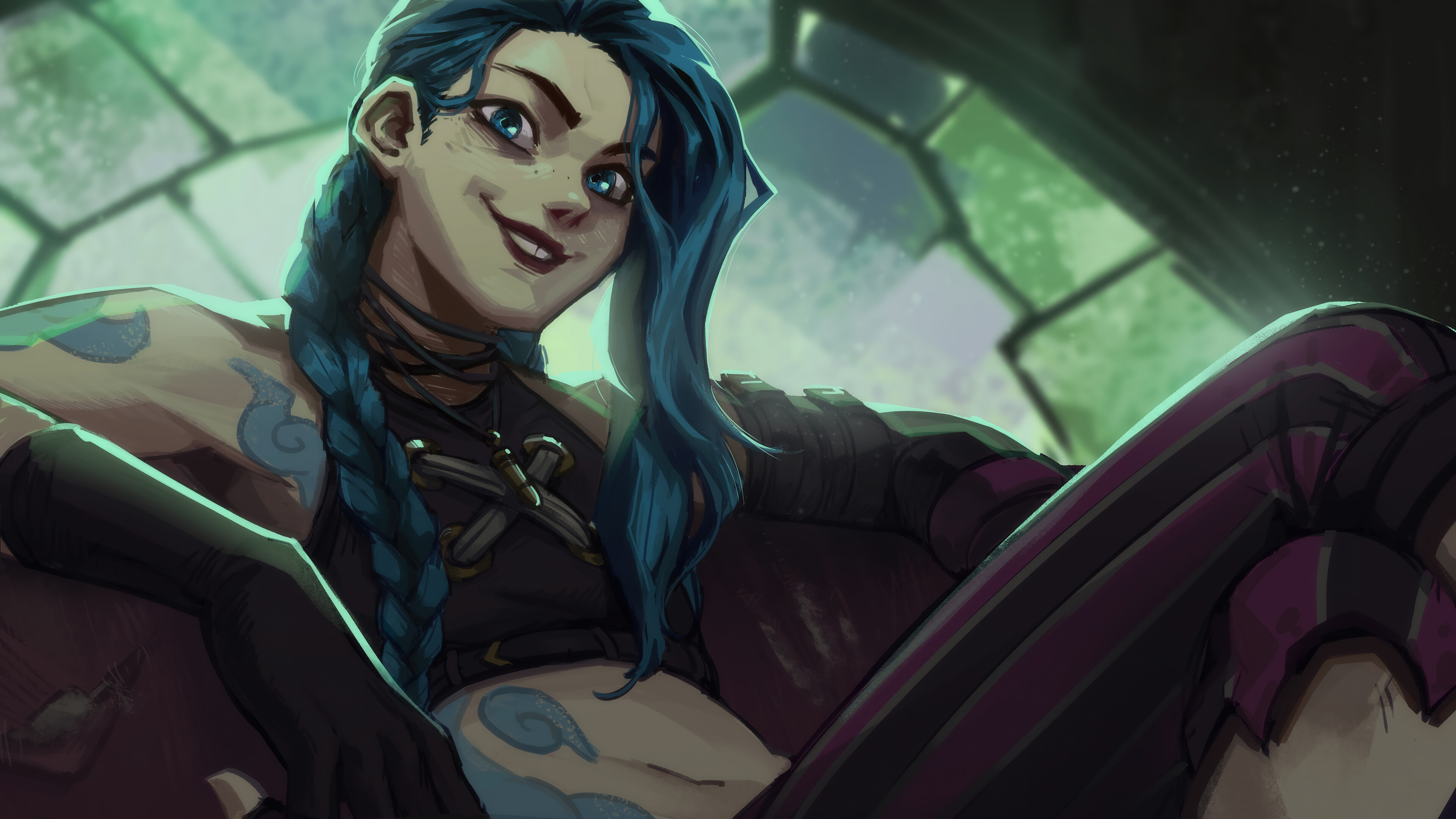 Jinx, Arcane: League of Legends Wallpaper, 3840x2160 4K Desktop