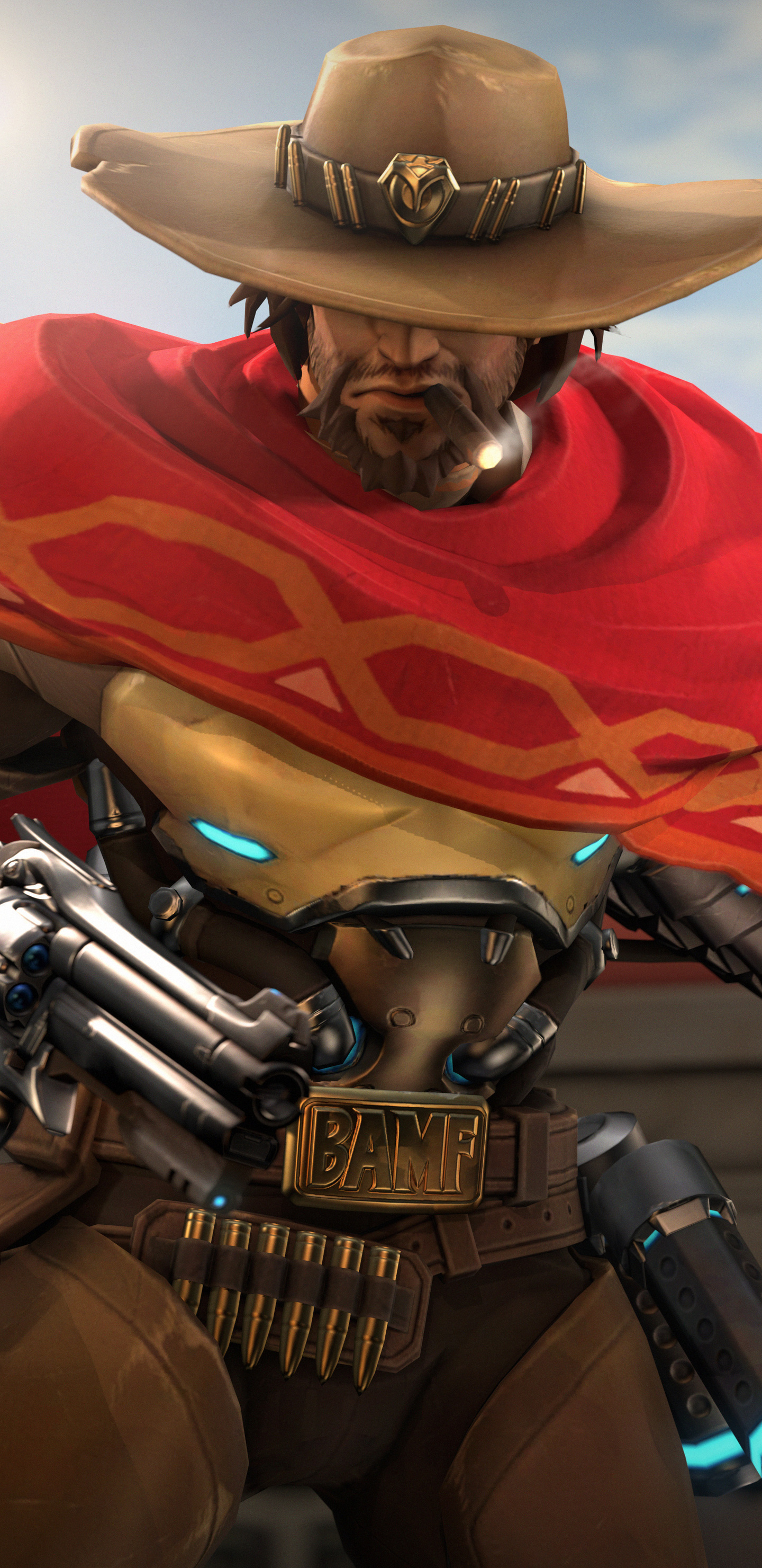 McCree, Overwatch on Samsung Galaxy, QHD 4K wallpapers, Stunning visuals, 1440x2960 HD Phone