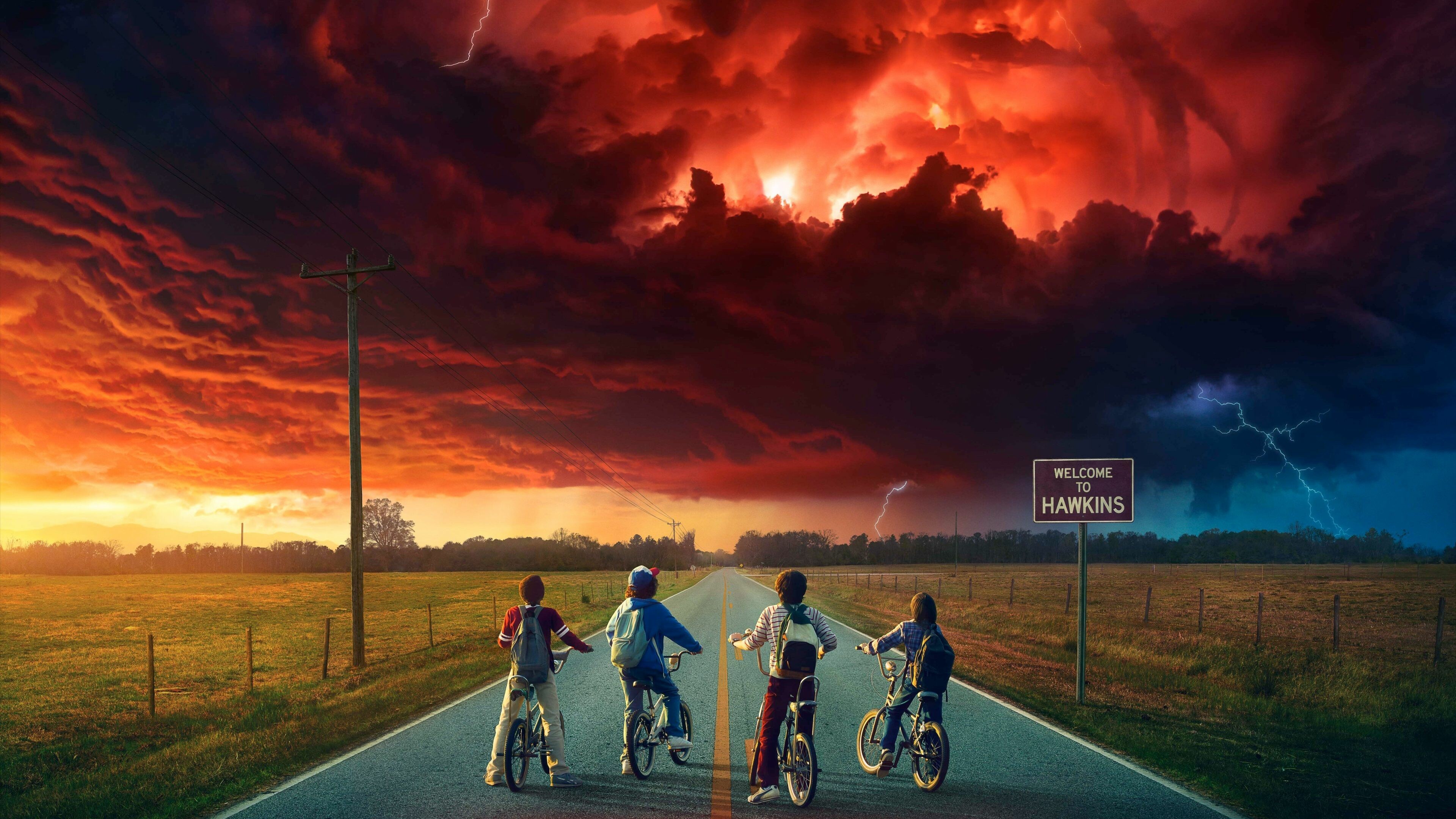 Welcome to Hawkins, Stranger Things Wallpaper, 3840x2160 4K Desktop