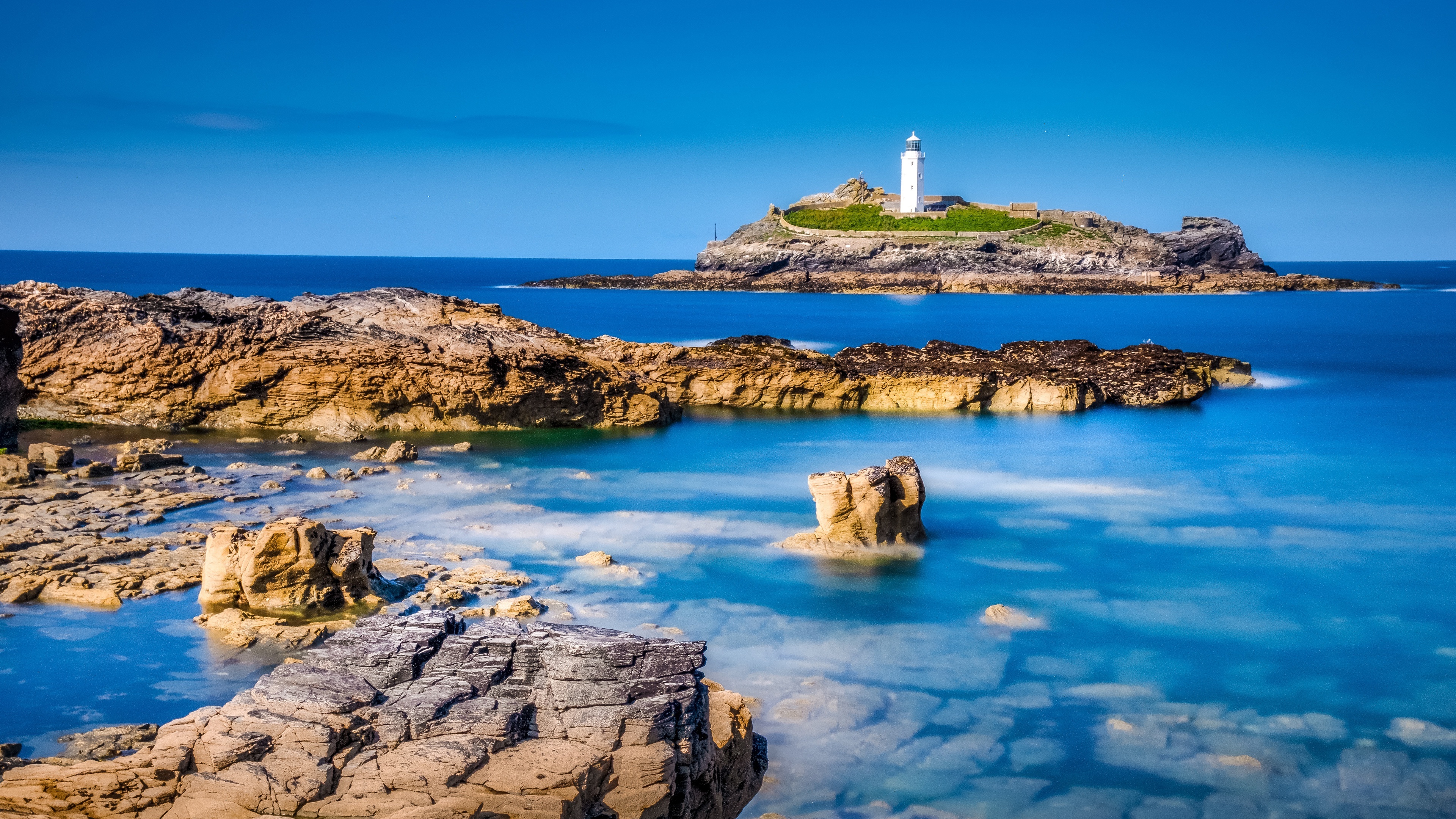 Godrevy, Lighthouses Wallpaper, 3840x2160 4K Desktop