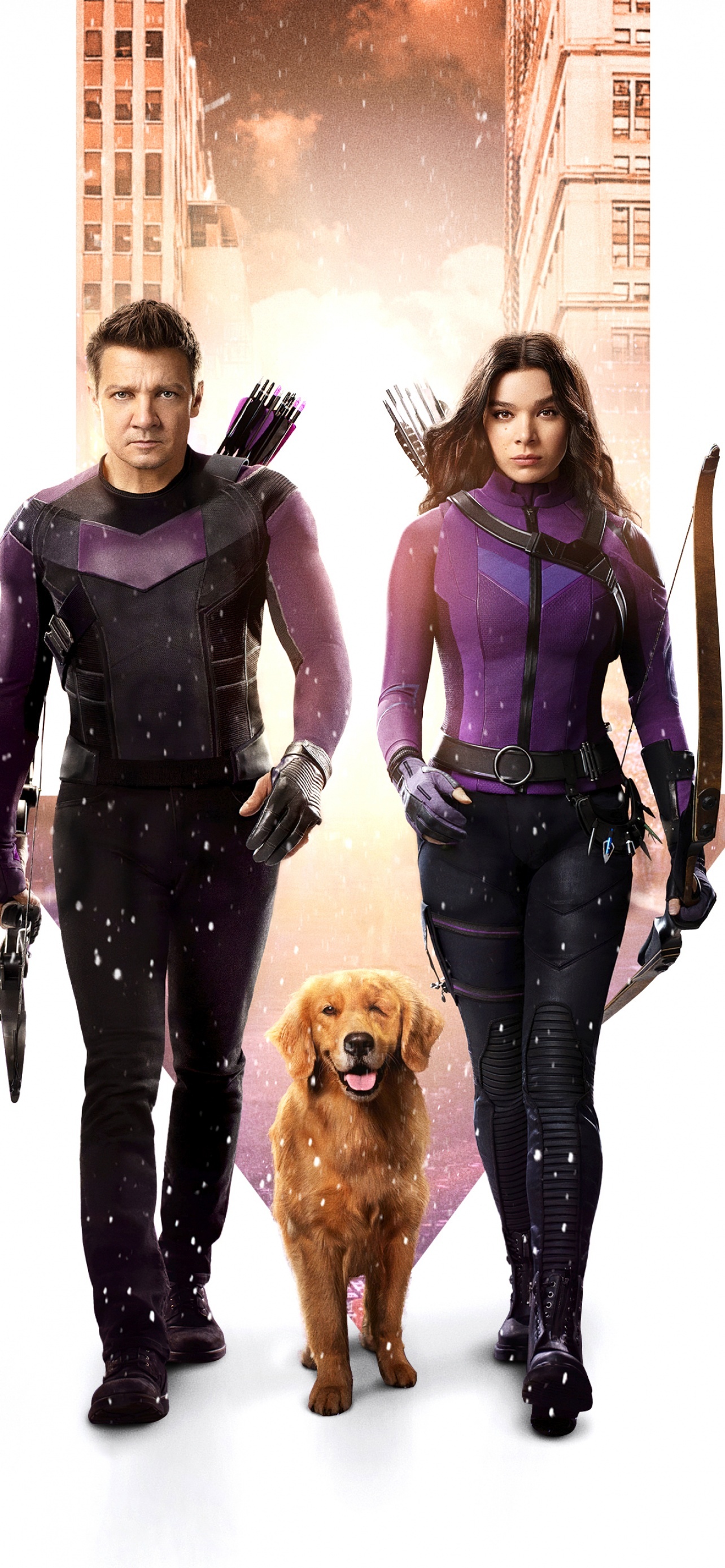 Hawkeye, Wallpaper 4K, Jeremy Renner, Hailee Steinfeld, 1290x2780 HD Phone