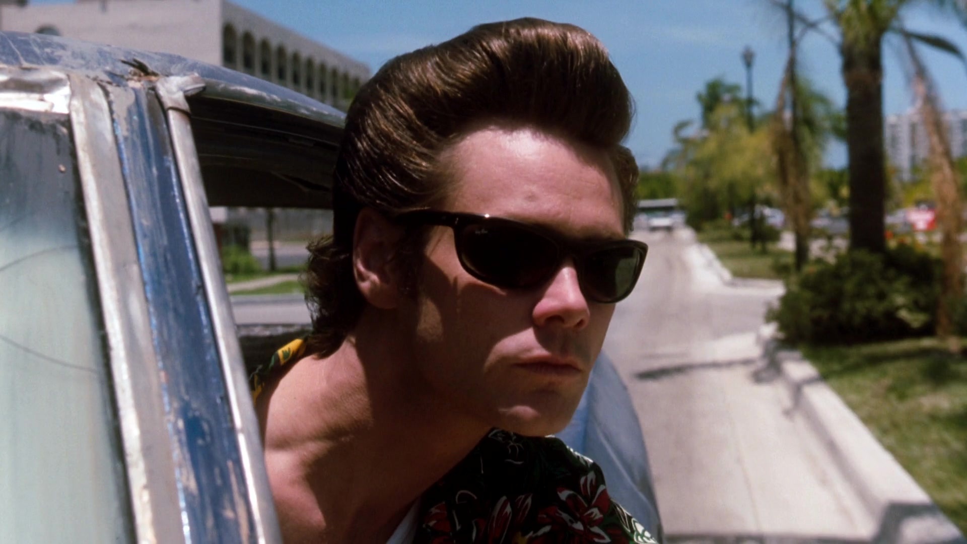 Jim Carrey, Ace Ventura, Ray-Ban sunglasses, Detective movie, 1920x1080 Full HD Desktop