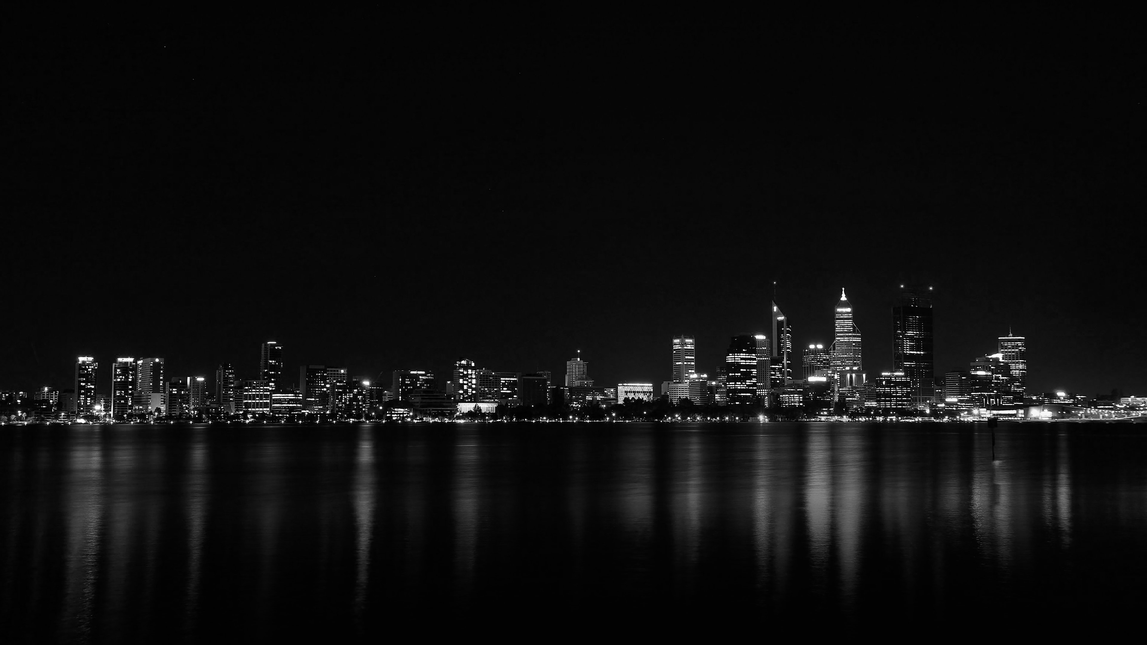 Night Skyline, Travels, Dark, River, 3840x2160 4K Desktop