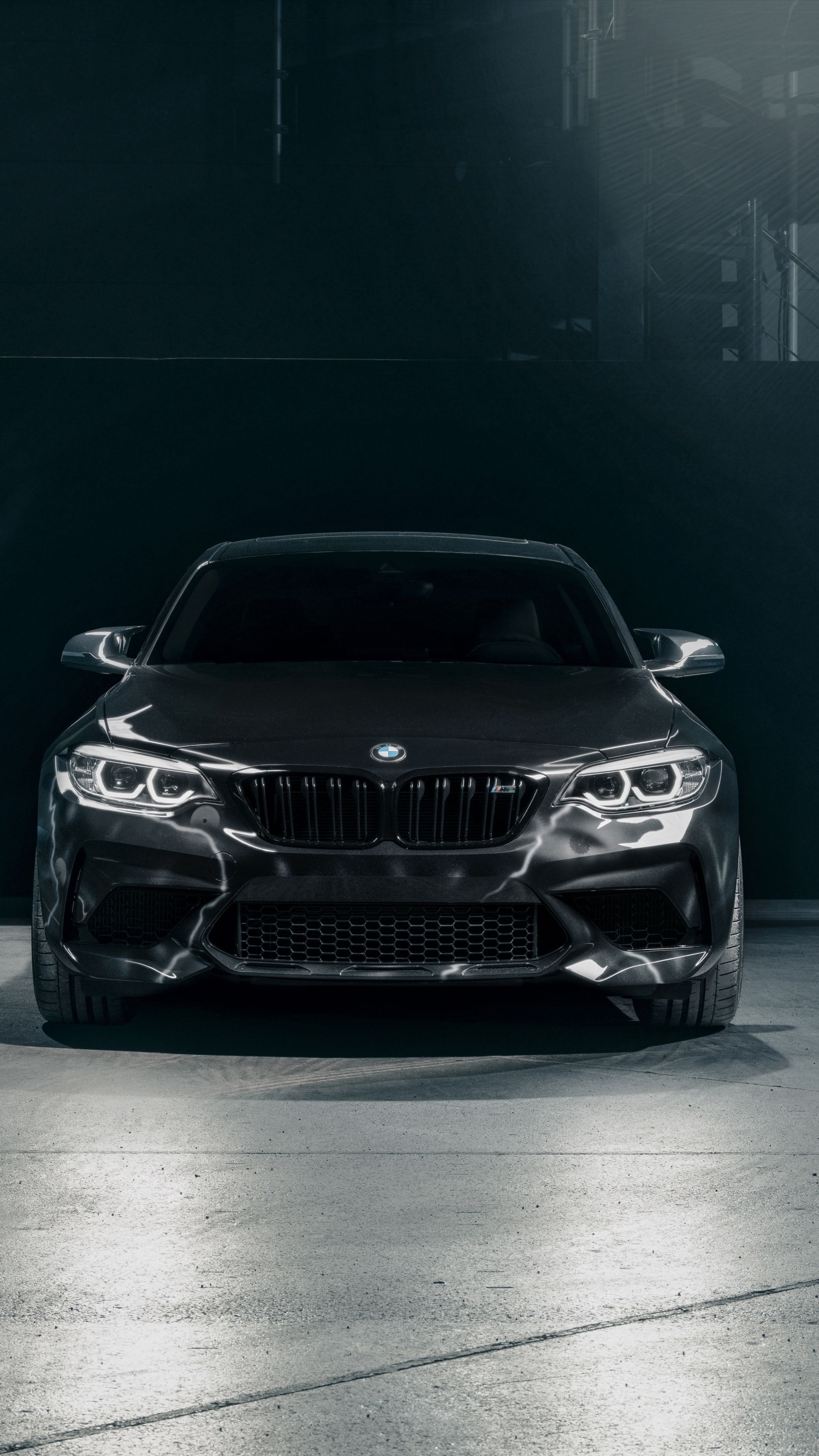 BMW 5 Series, Black front view, BMW M2, BMW black, 2160x3840 4K Phone