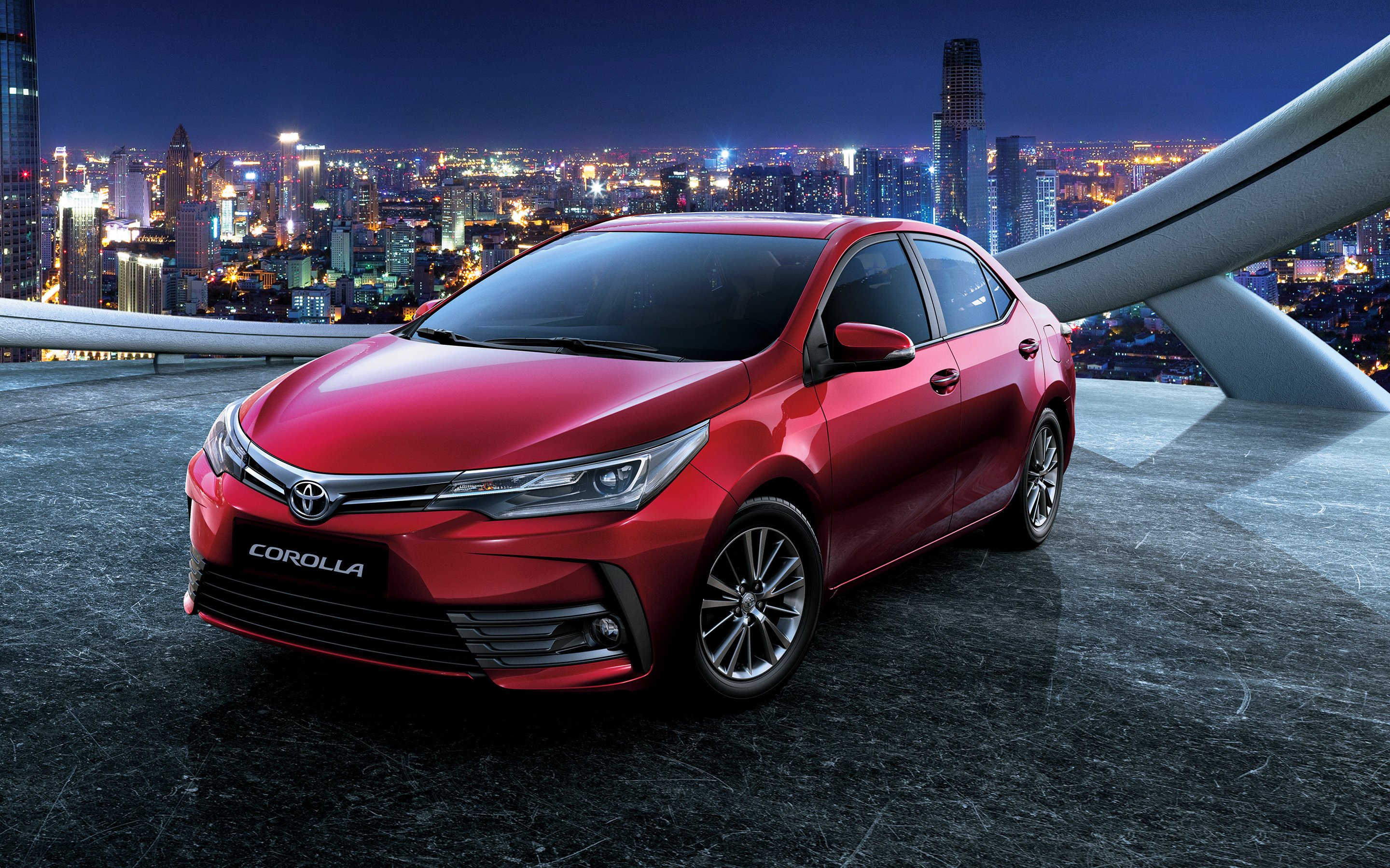 Toyota Corolla, 2018 Corolla, Night red, High-quality wallpapers, 2880x1800 HD Desktop