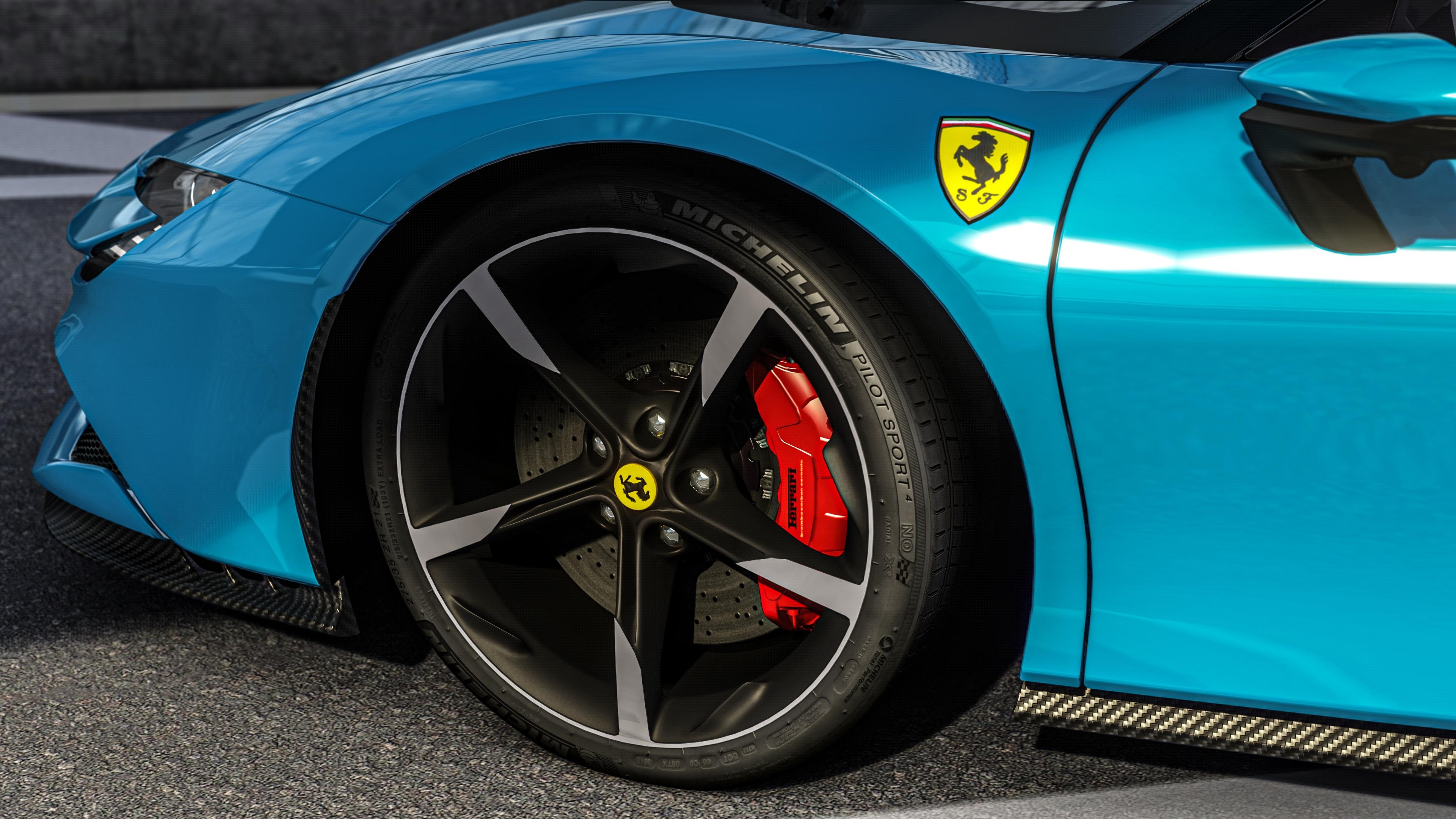 Ferrari SF90, Exhilarating speed, Open-top luxury, Thrilling drive, 3840x2160 4K Desktop