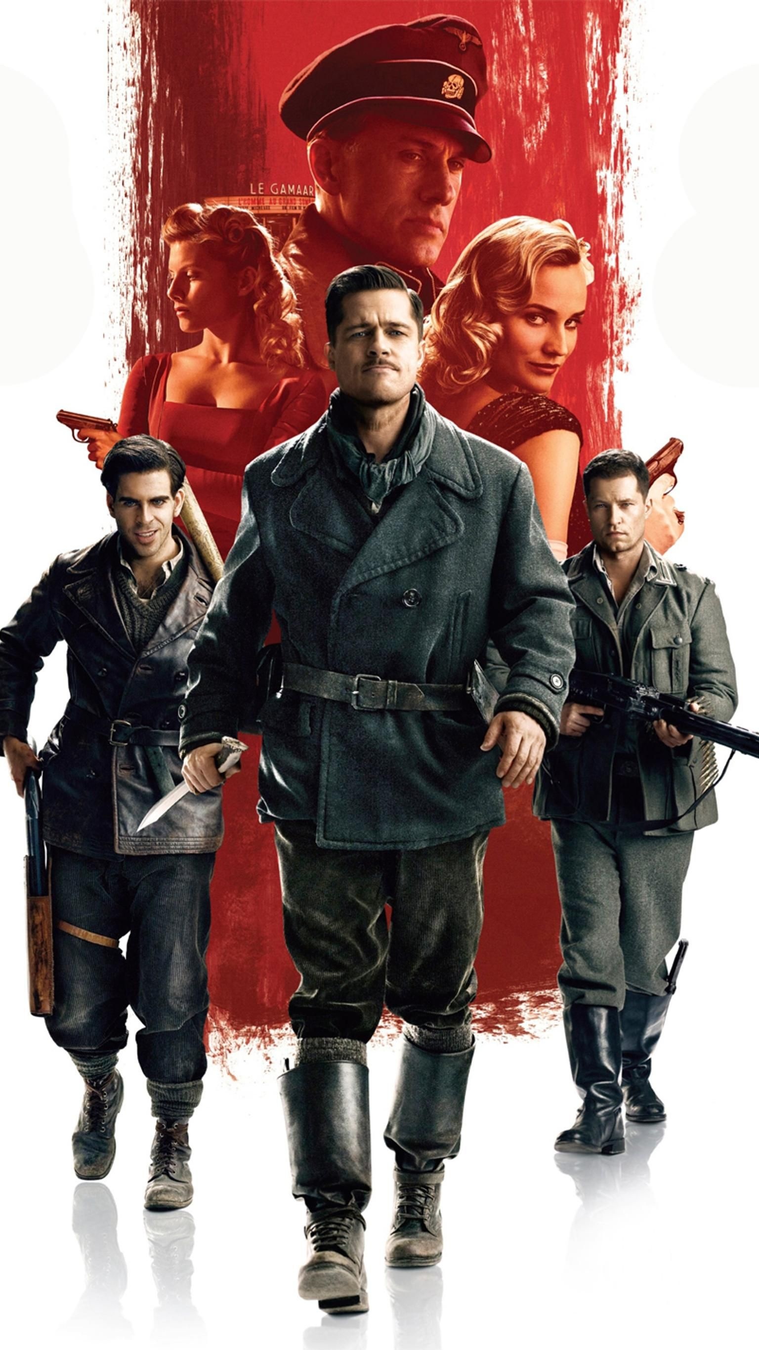 Inglourious Basterds, Movie Poster Wallpaper, 1540x2740 HD Phone