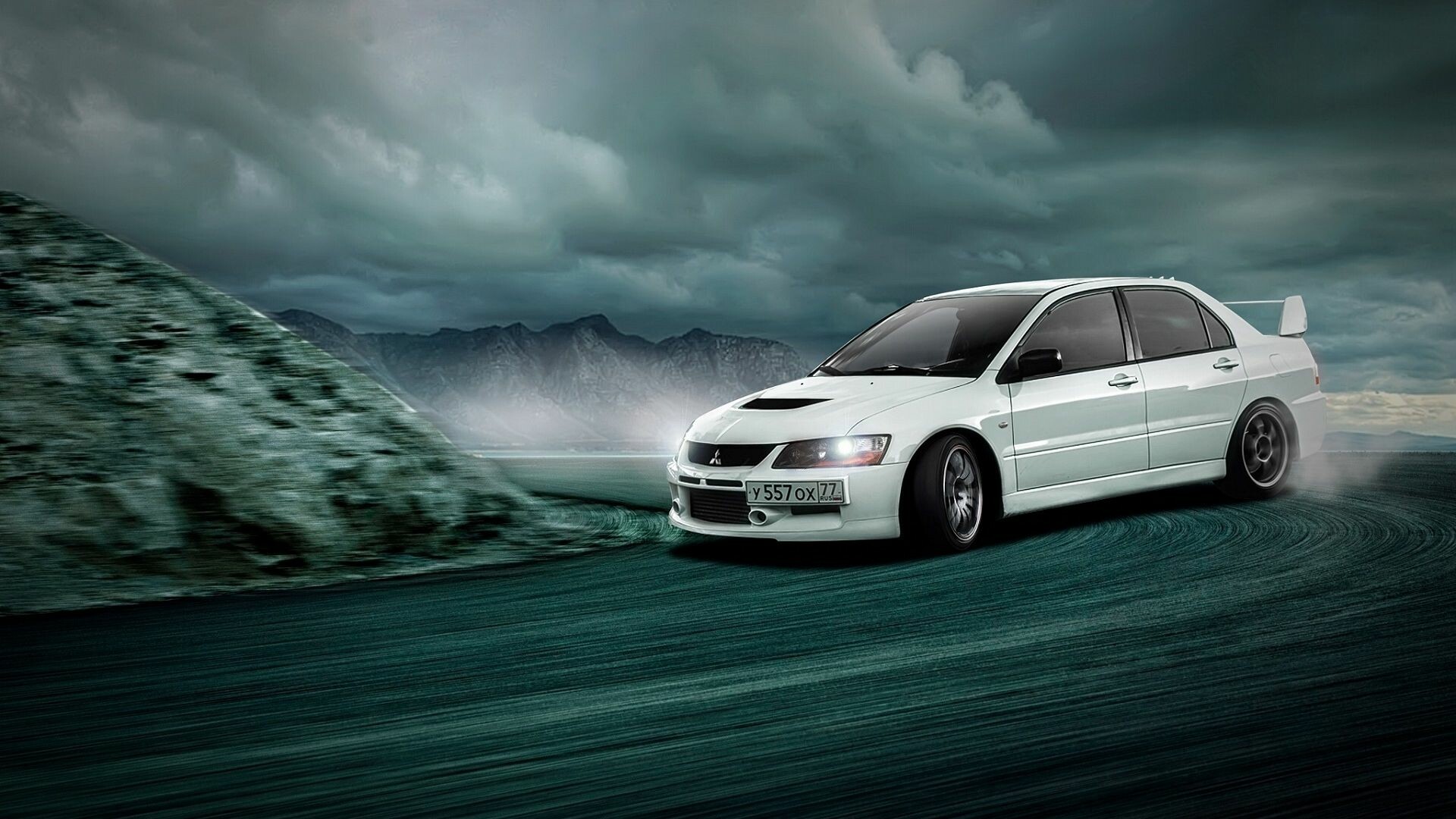 Lancer Evo 9, Rally-inspired masterpiece, Uncompromising performance, Unforgettable presence, 1920x1080 Full HD Desktop