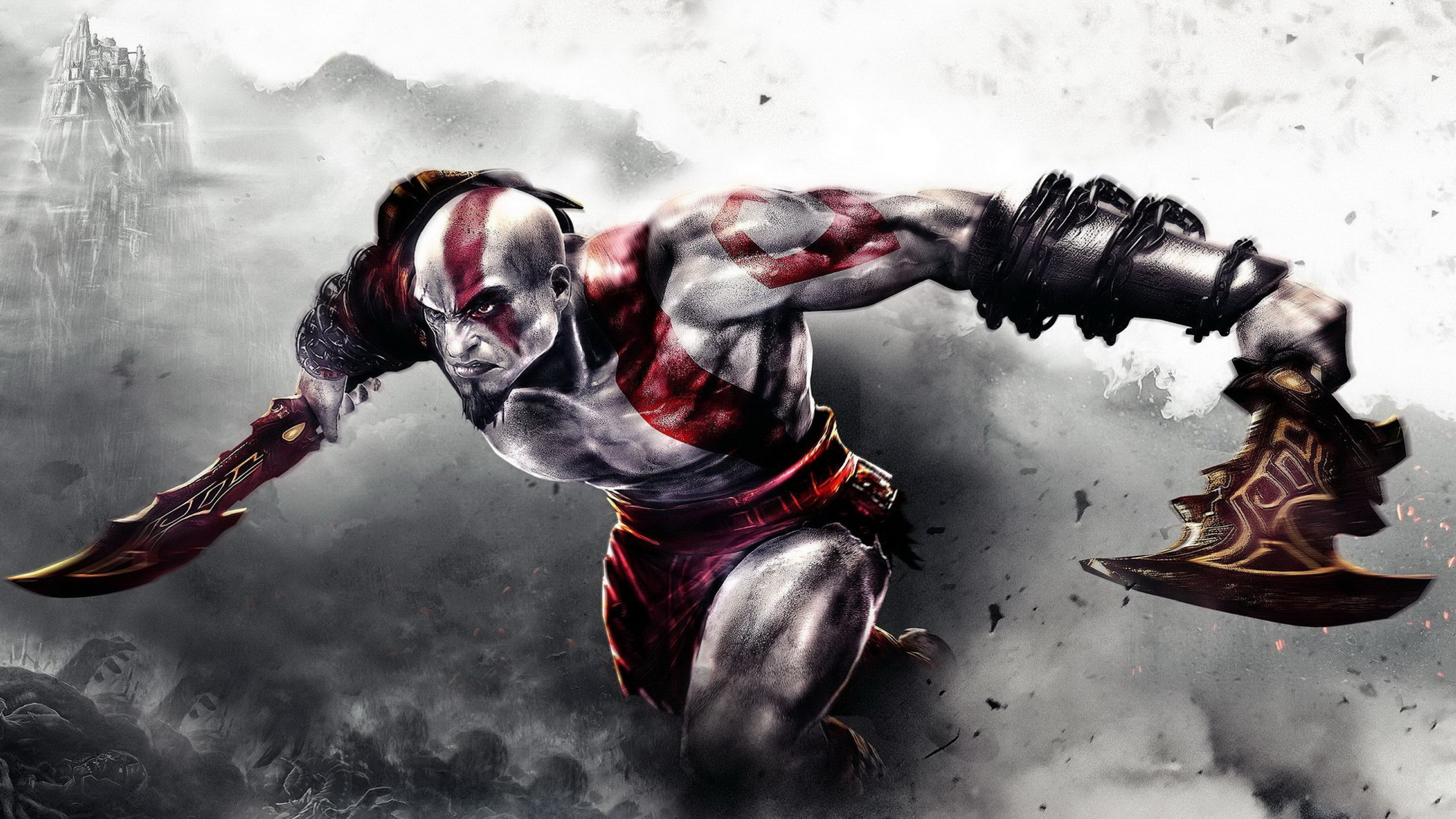 God Of War 3, Kratos Wallpaper, 3840x2160 4K Desktop