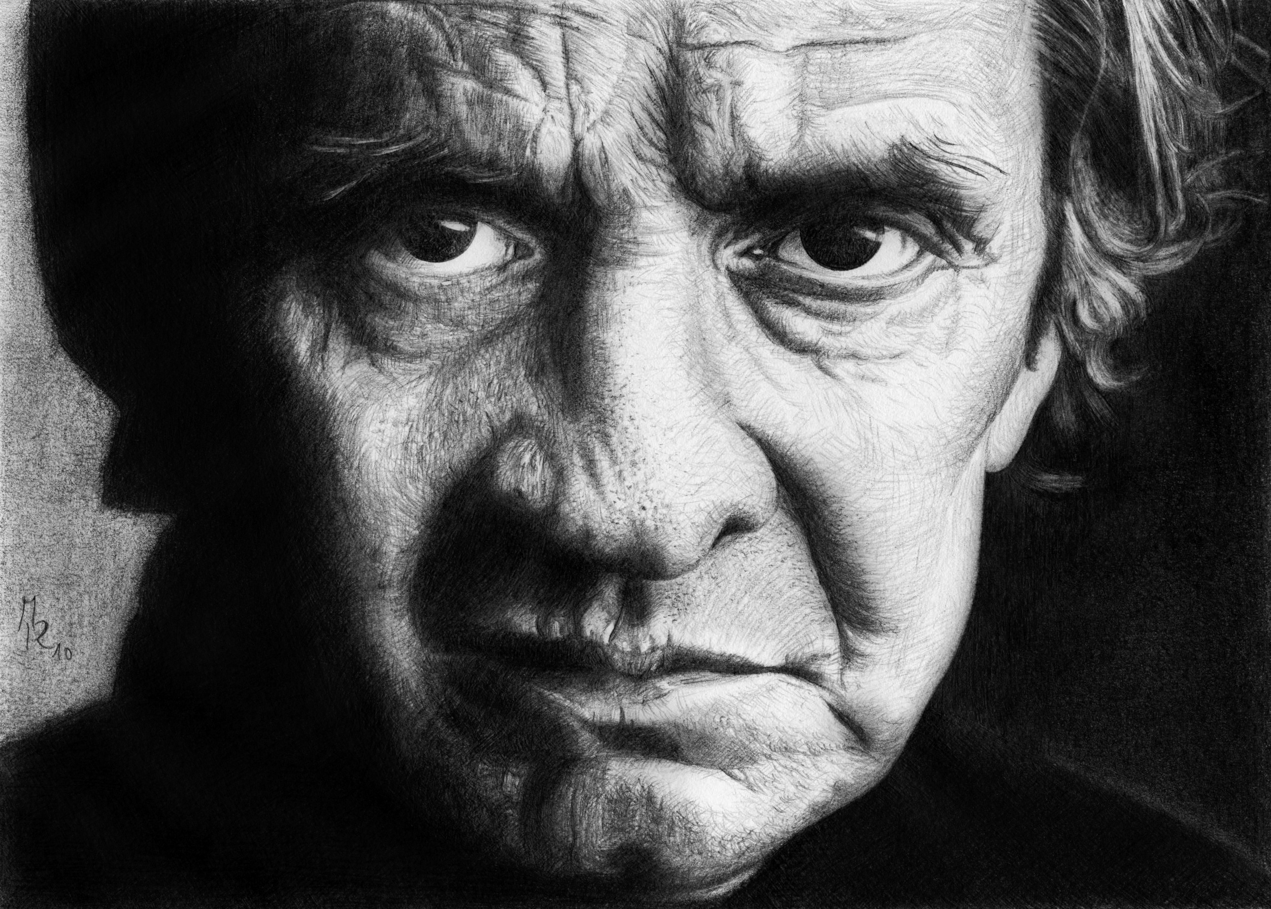 Close-up, Johnny Cash Wallpaper, 2580x1850 HD Desktop