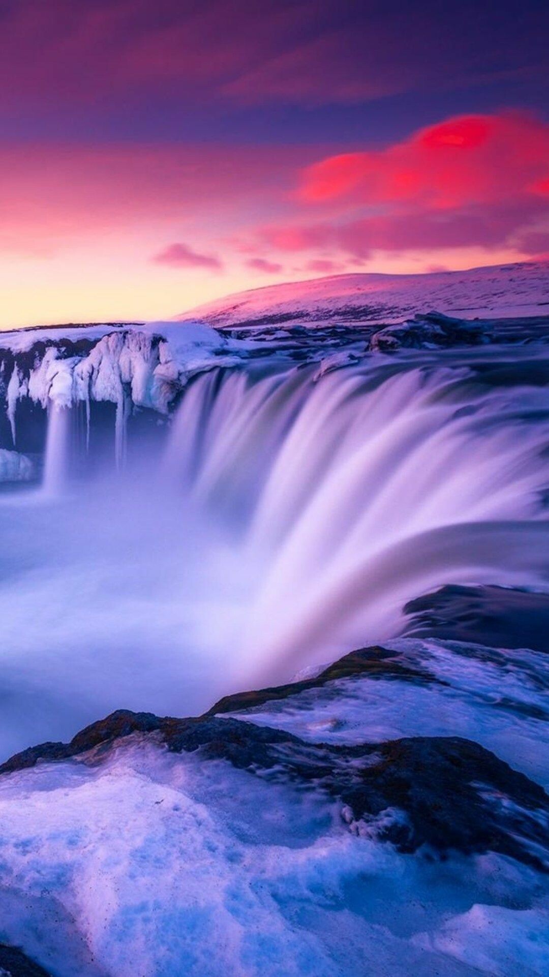 Icelandic marvel, Striking waterfall, iPhone wallpaper, Nature's beauty, 1080x1920 Full HD Phone