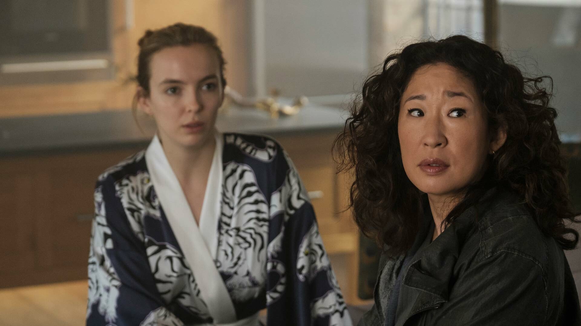 Killing Eve, Action-packed thrill, Intense suspense, Adrenaline rush, 1920x1080 Full HD Desktop