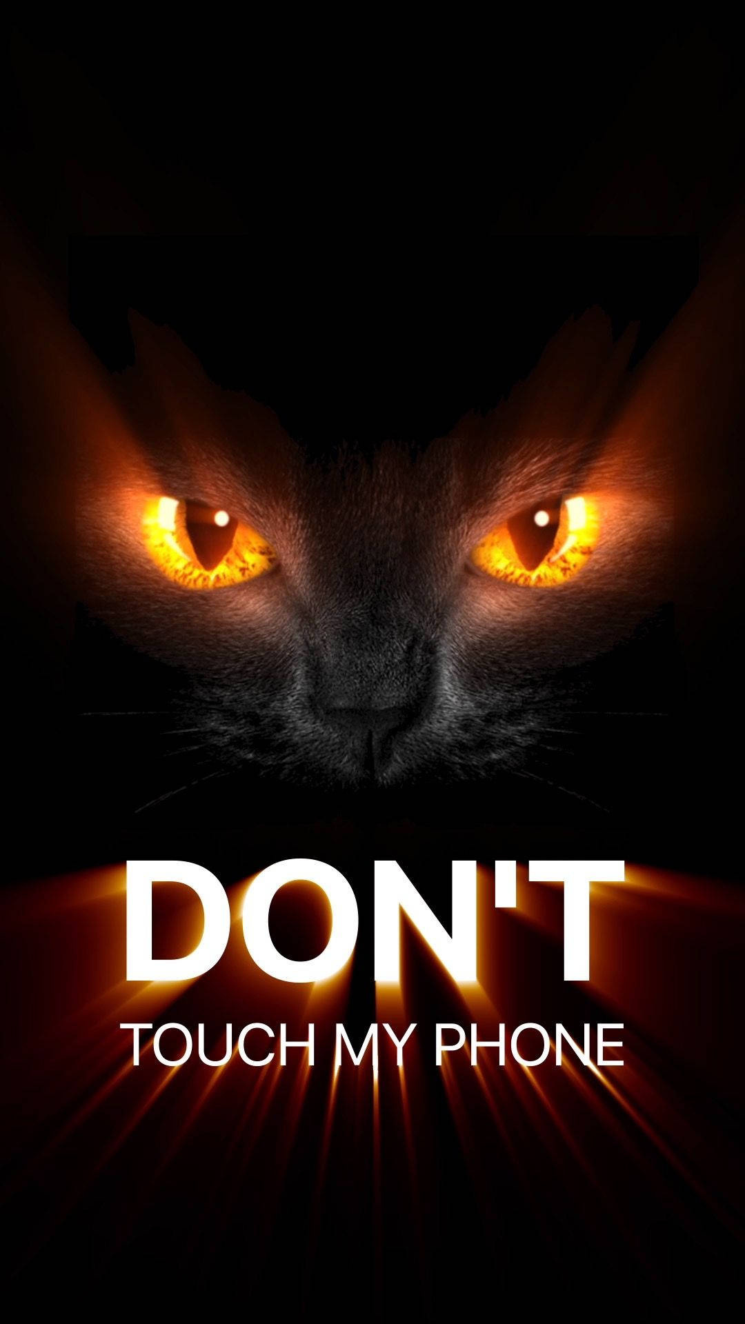 Black cat, Don't Touch My Phone Wallpaper, 1080x1920 Full HD Phone