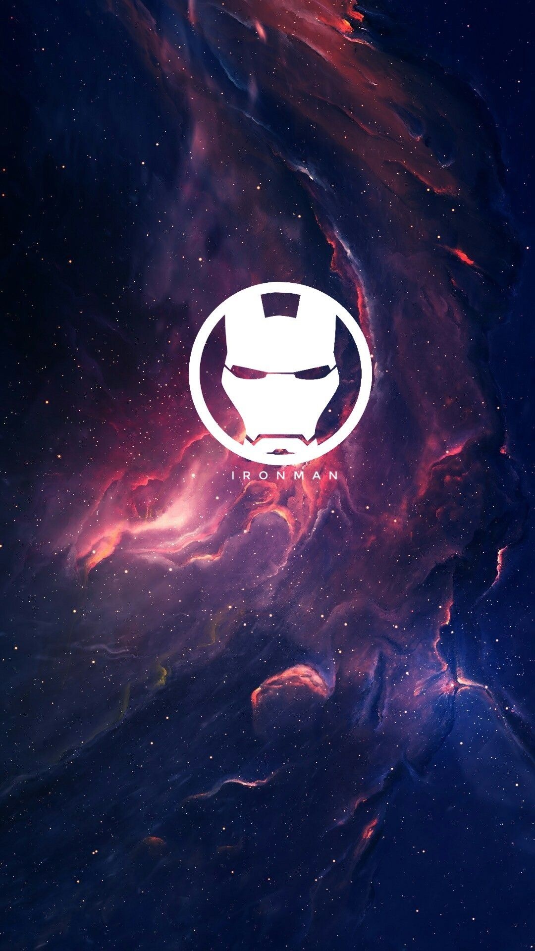 Space, Iron Man Logo Wallpaper, 1080x1920 Full HD Phone