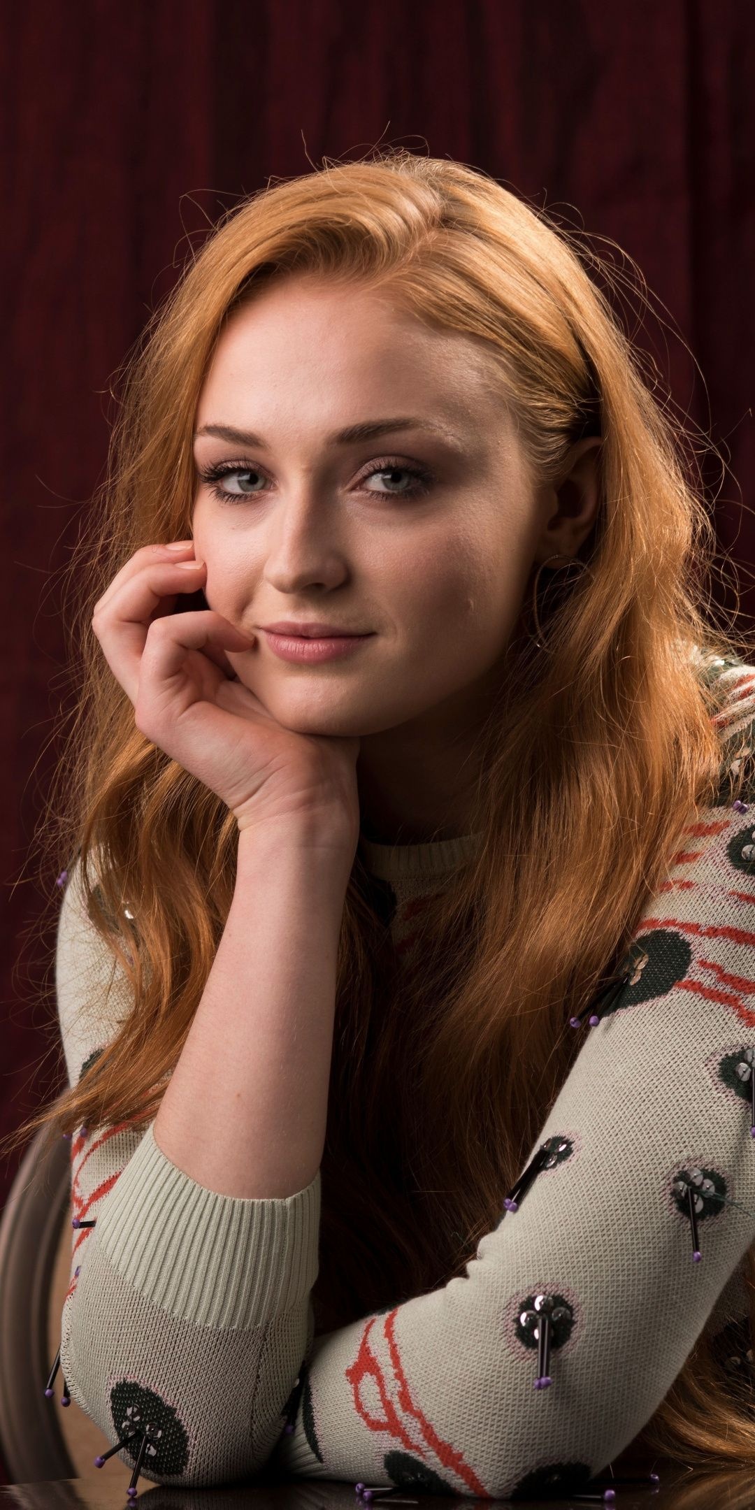 Sophie Turner, Redhead, Pretty wallpaper, Redheads, 1080x2160 HD Phone