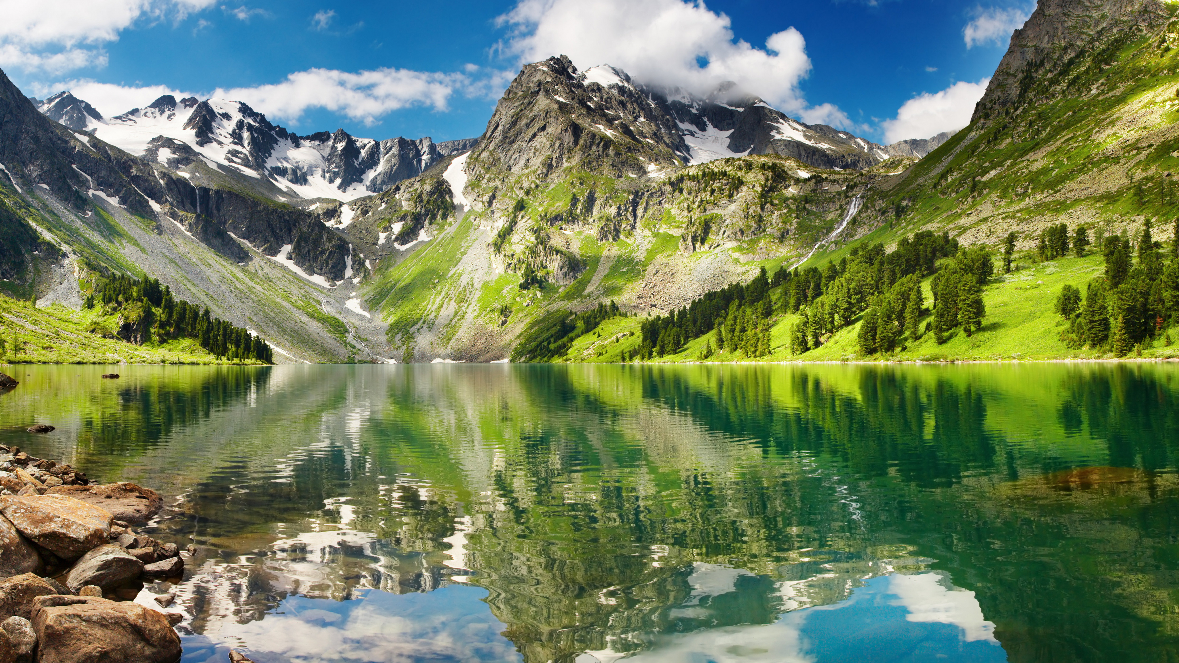 Mountain lake, Pretty Backgrounds Wallpaper, 3840x2160 4K Desktop