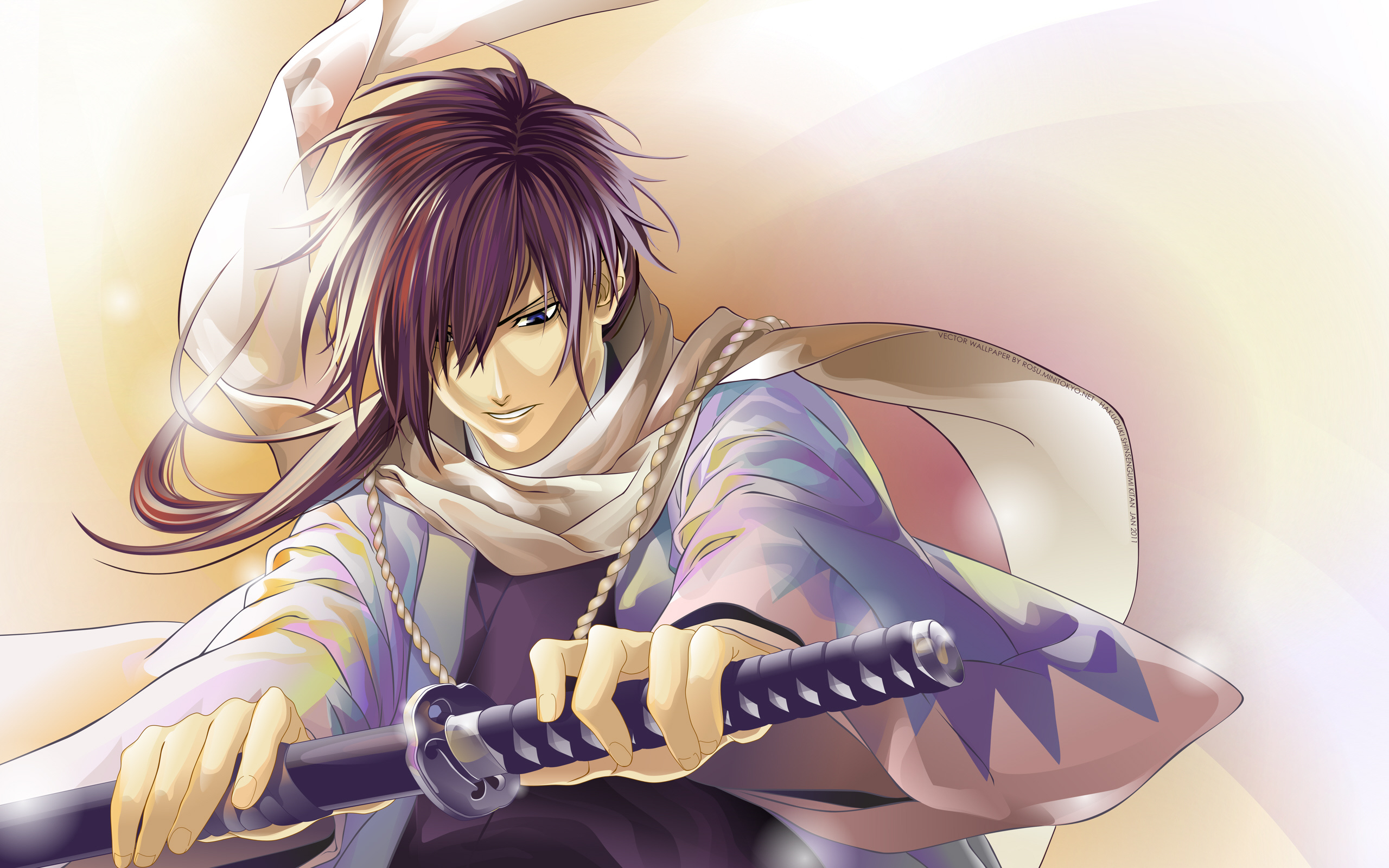 Hajime Saitou, Hakuouki Wallpaper, 2560x1600 HD Desktop