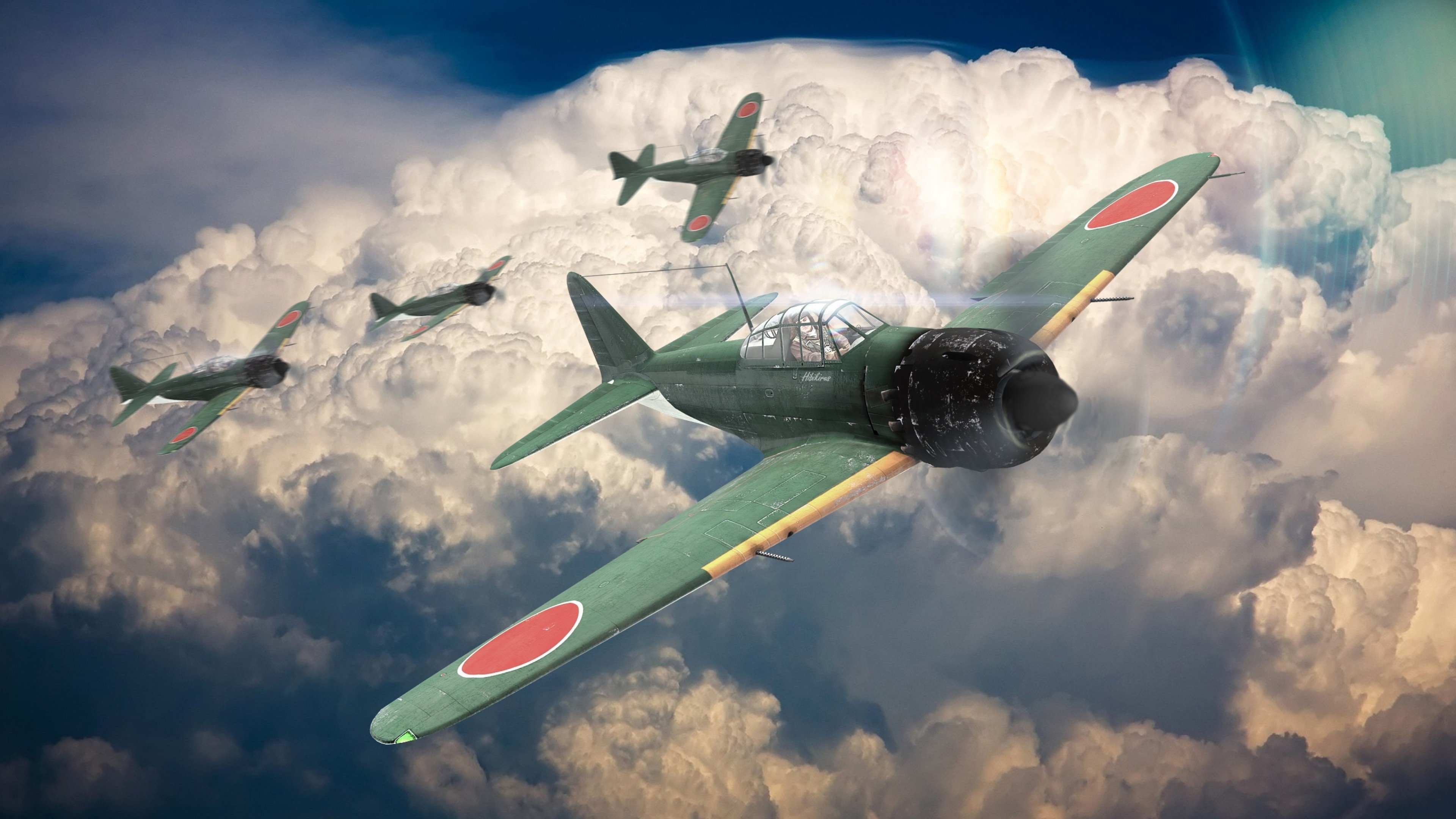 Mitsubishi A6M Zero, Impressive wallpapers, Aviation enthusiasts, High-quality images, 3840x2160 4K Desktop