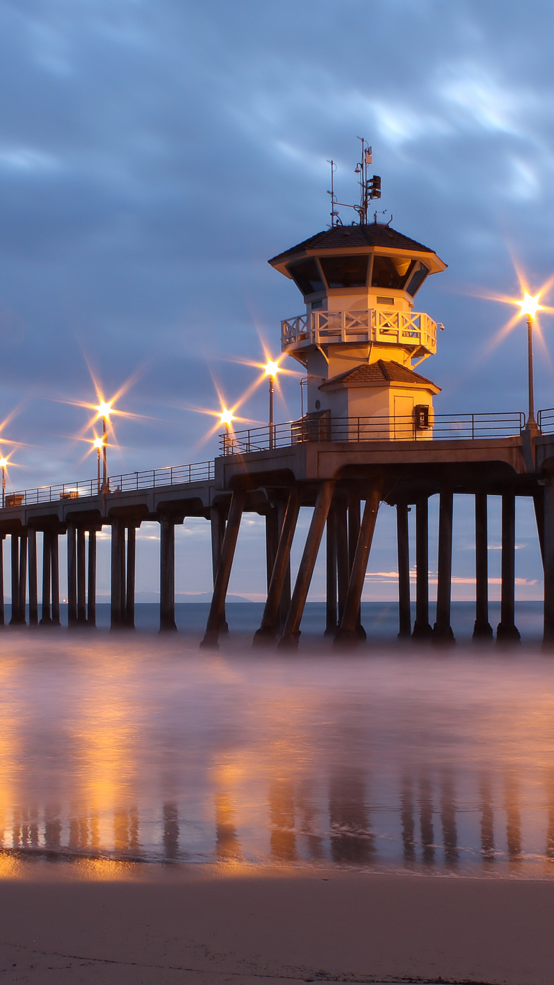 Huntington Beach, Muelle, California wallpaper, Desktop, 1080x1920 Full HD Phone