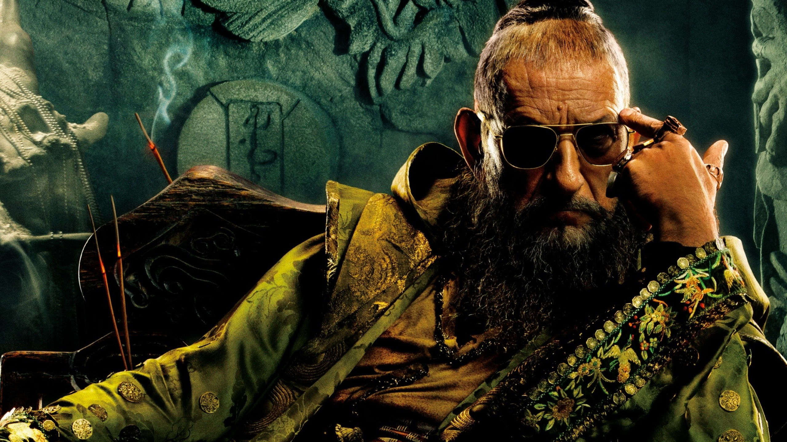 Ben Kingsley, Iron Man, Sunglasses, Mandarin, 2560x1440 HD Desktop