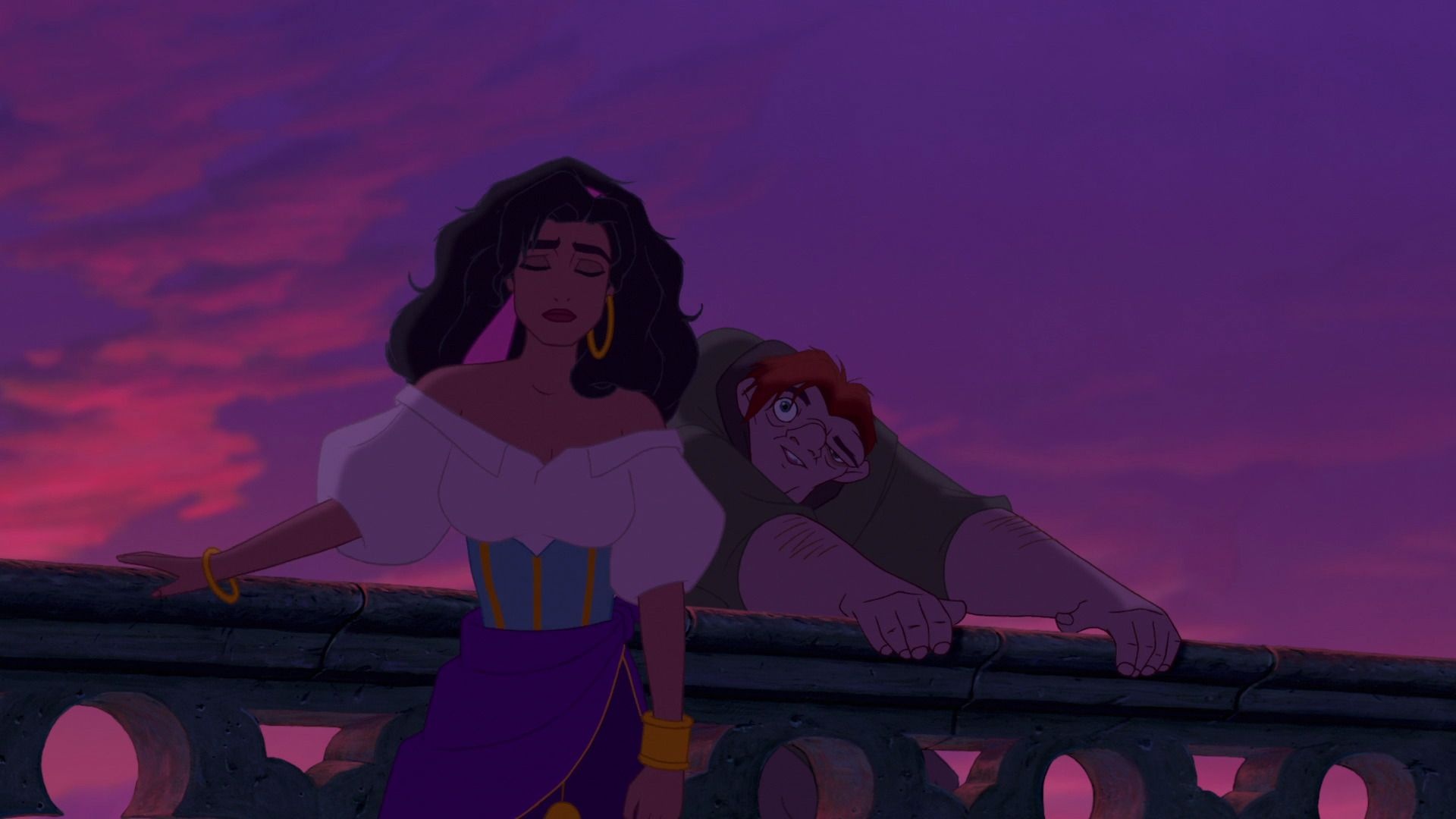 Esmeralda and Quasimodo, The Hunchback of Notre Dame (1996) Wallpaper, 1920x1080 Full HD Desktop