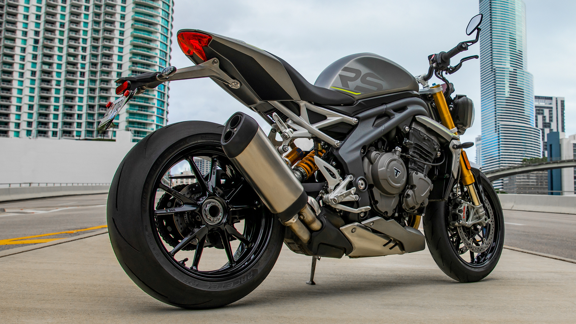 Triumph Speed Triple, High-performance motorbike, Powerful engine, Superior handling, 1920x1080 Full HD Desktop