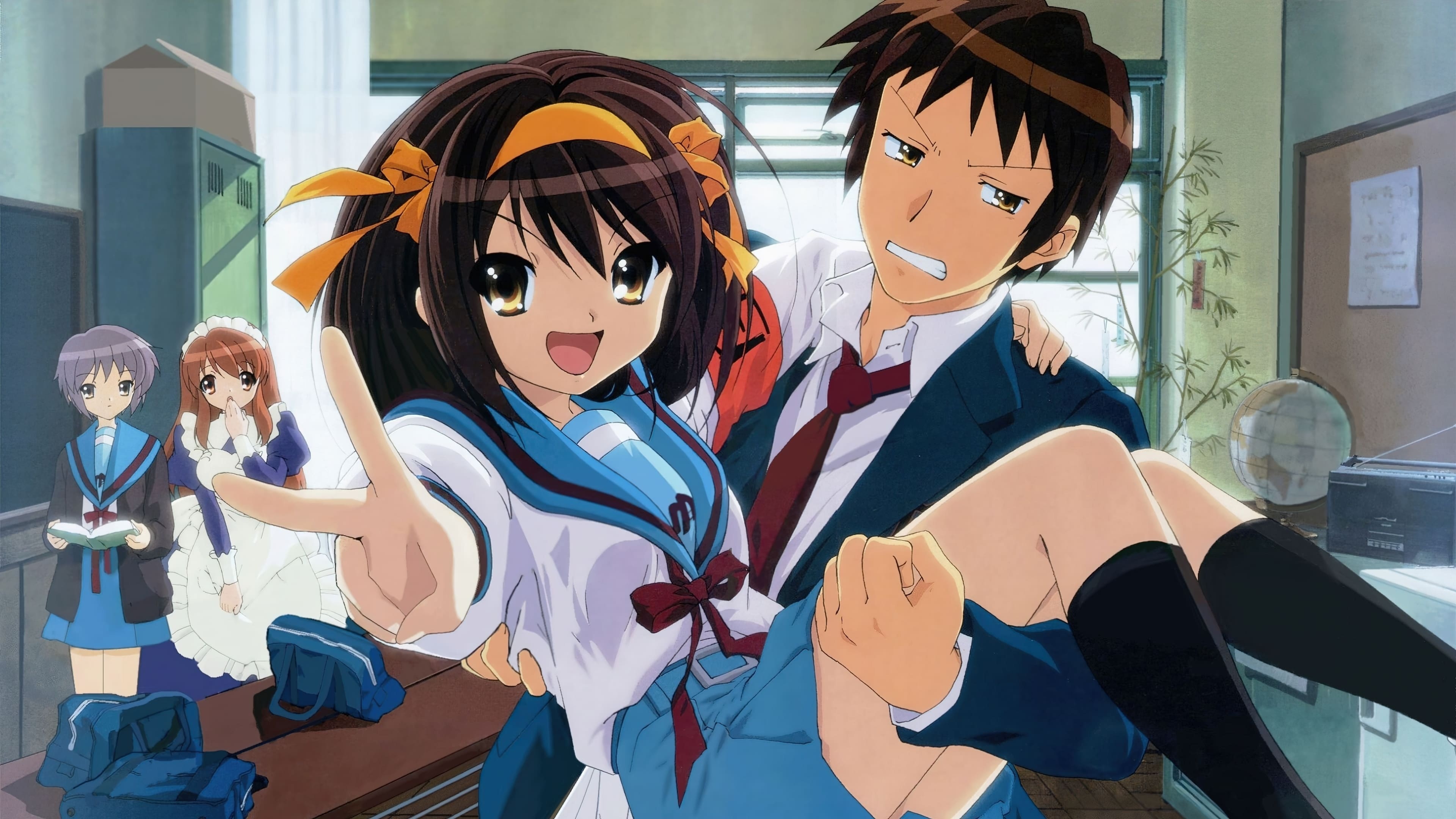 The Melancholy of Haruhi Suzumiya, 2009 poster, Anime series, Memorable characters, 3840x2160 4K Desktop