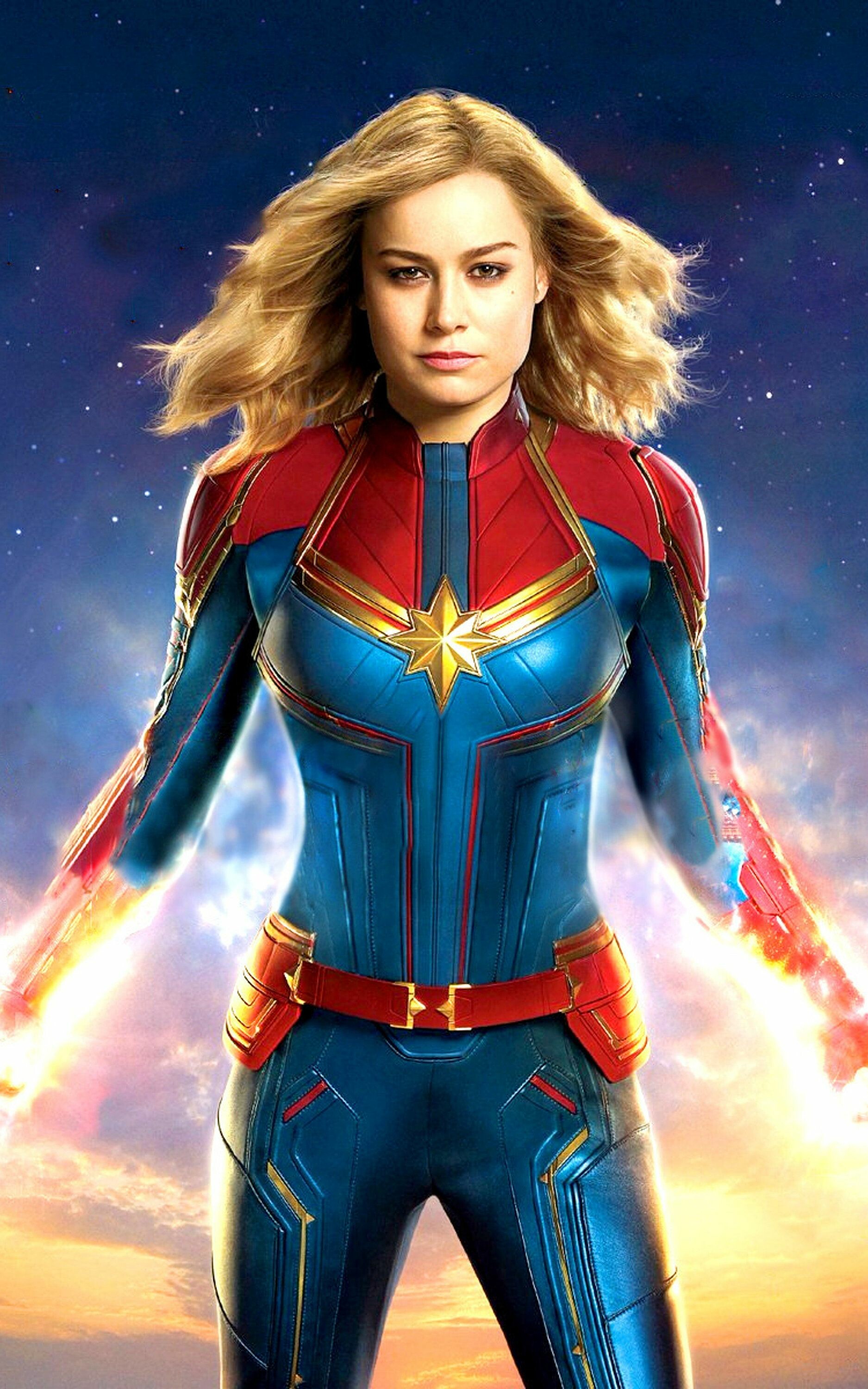 Ms. Marvel, Carol Danvers, Brie Larson, Marvel Universe, 1880x3000 HD Phone