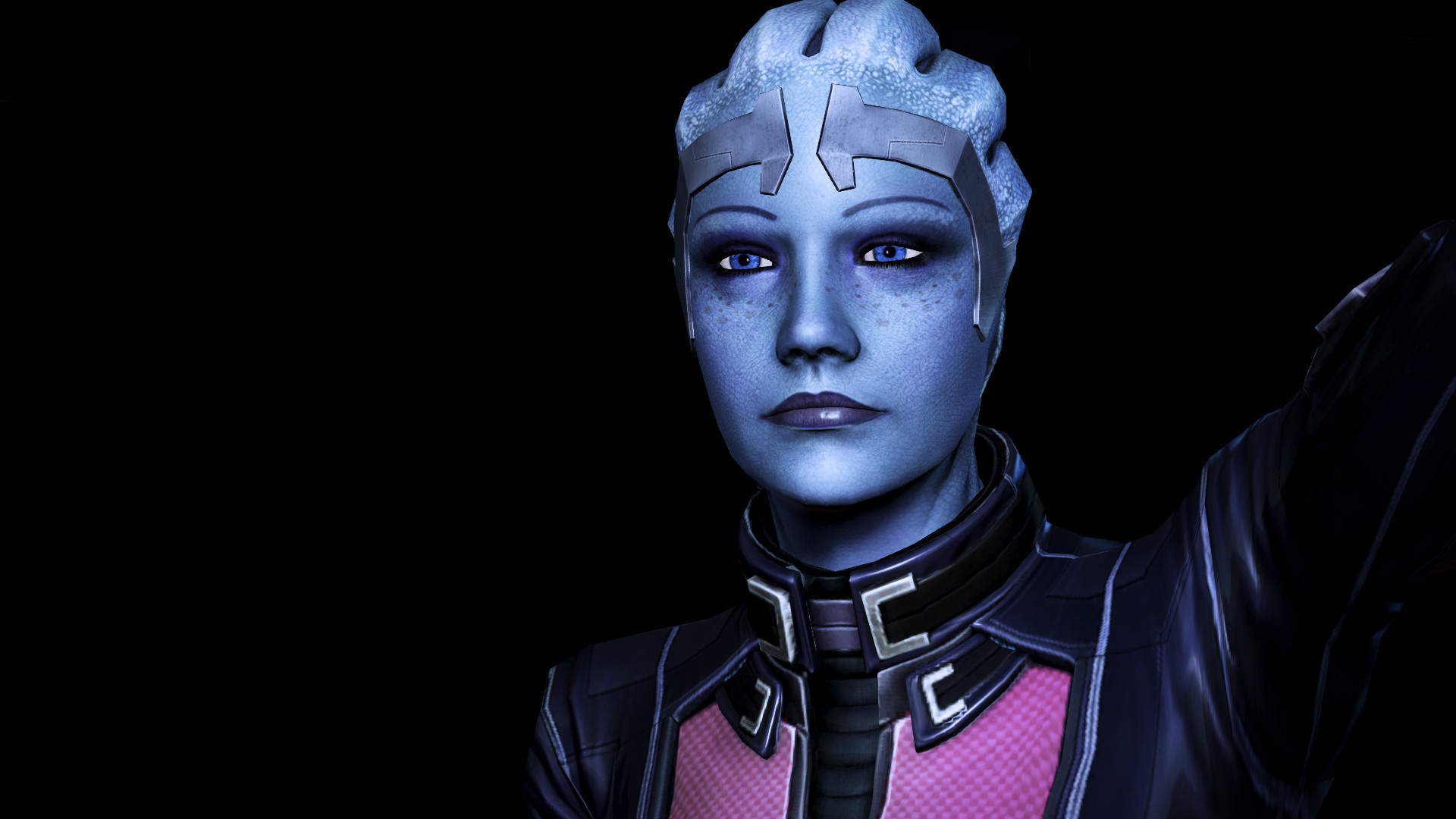 Liara T'Soni, Scrap wallpaper, Christian theme, T-rex element, 1920x1080 Full HD Desktop