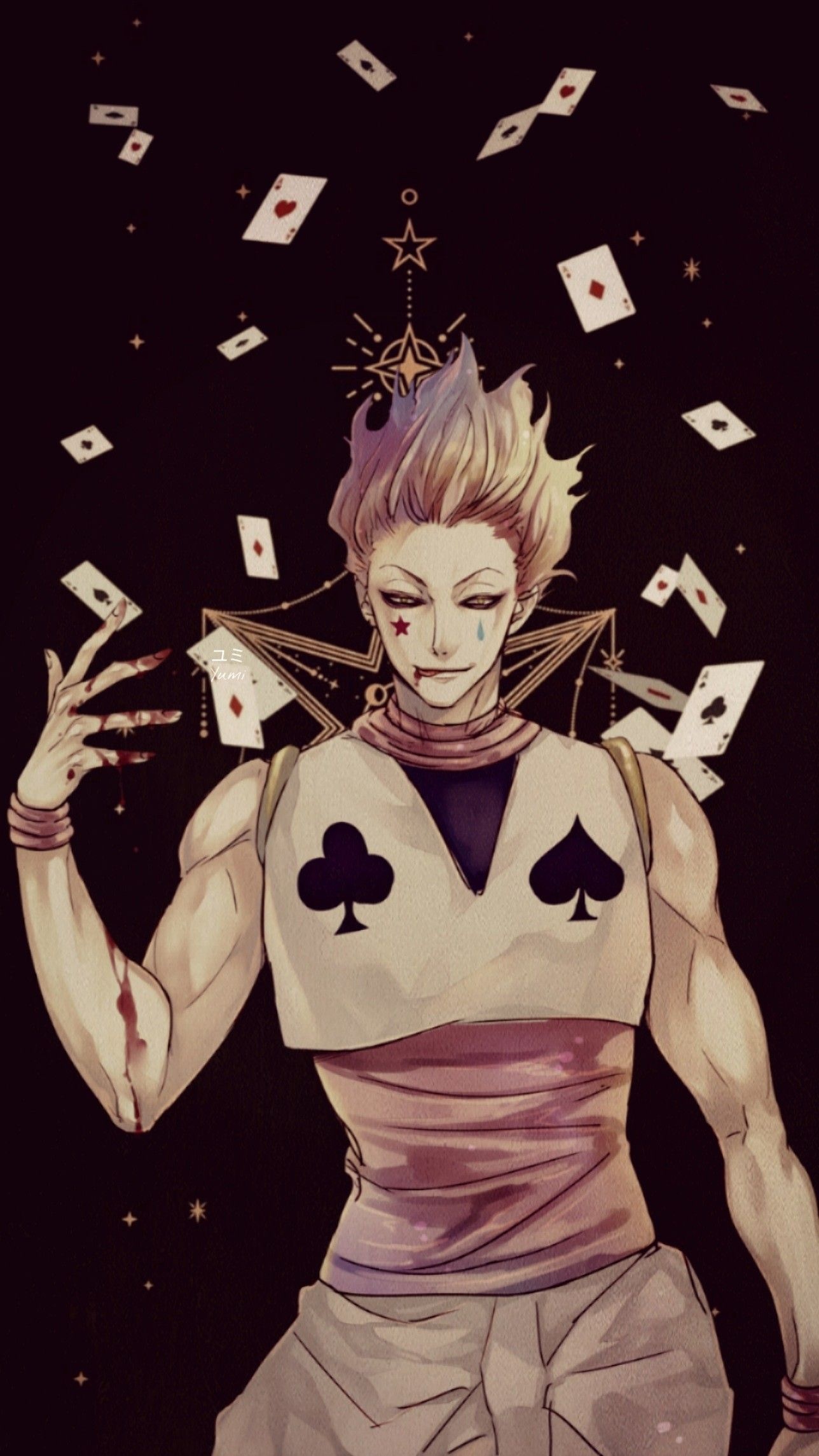 Artwork, Hisoka Wallpaper, 1290x2290 HD Phone