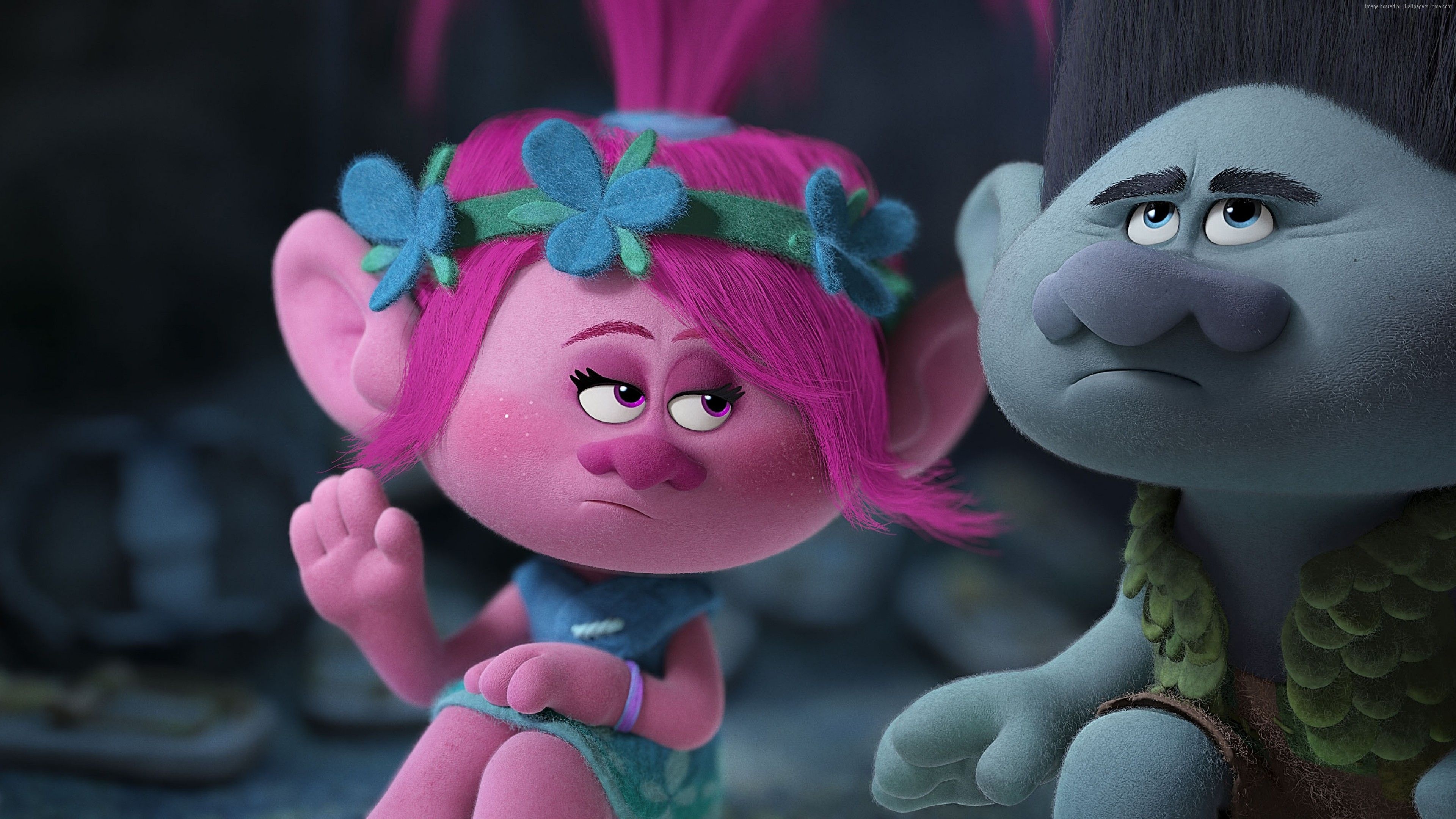 DreamWorks movies, Trolls, 4K HD wallpapers, 3840x2160 4K Desktop