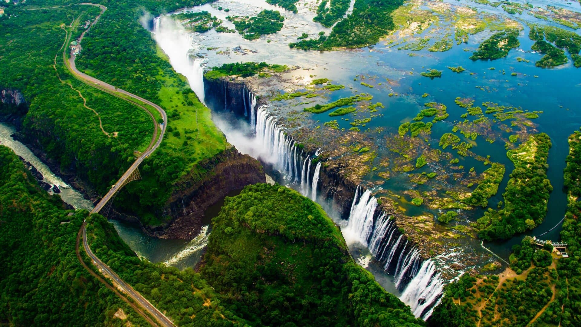 Victoria Falls, Stunning HD wallpapers, Natural wonder, 1920x1080 Full HD Desktop