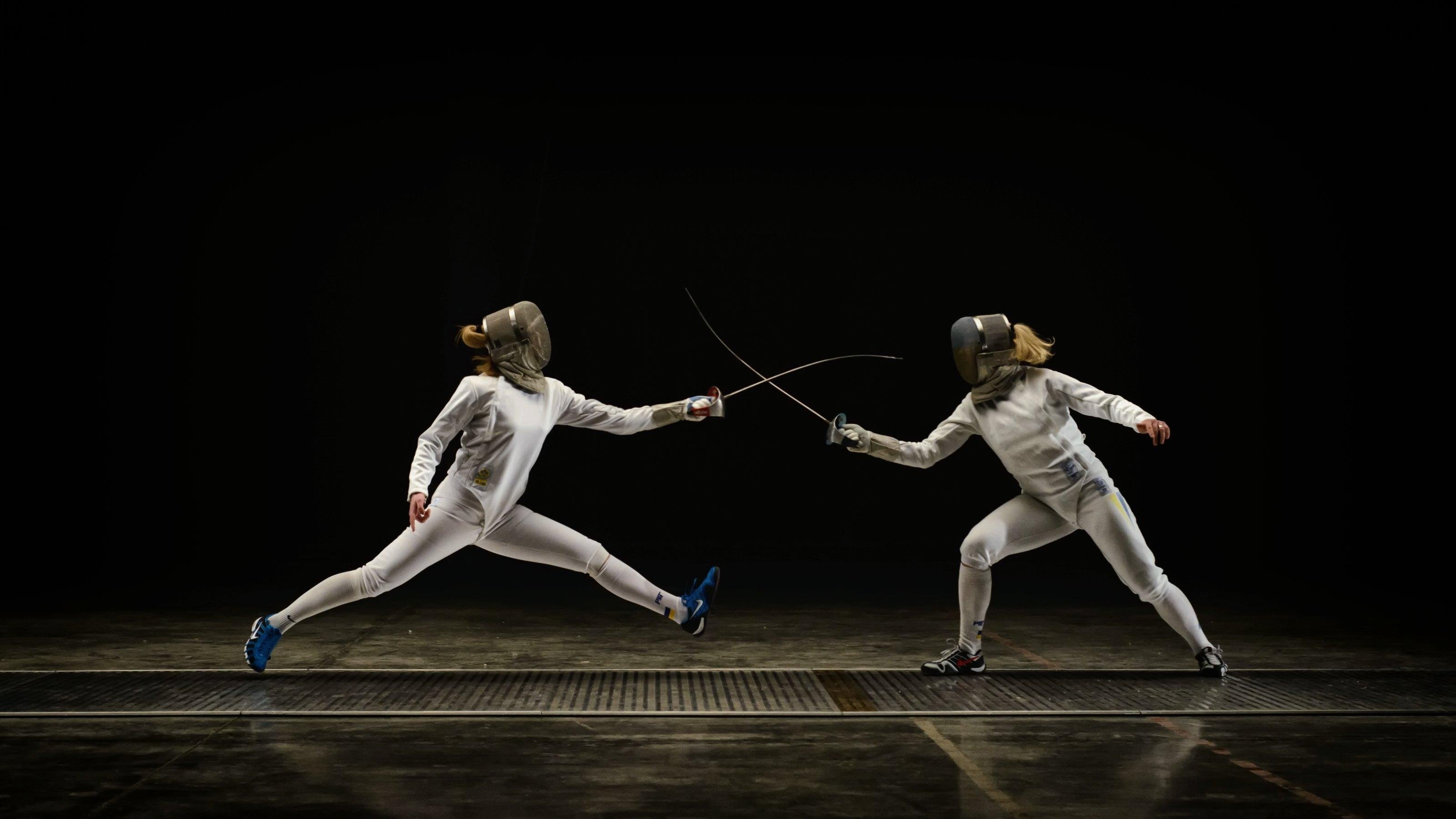 Fencing wallpapers, Zoey Thompson, Fencing art, Fencing illustrations, 3200x1800 HD Desktop