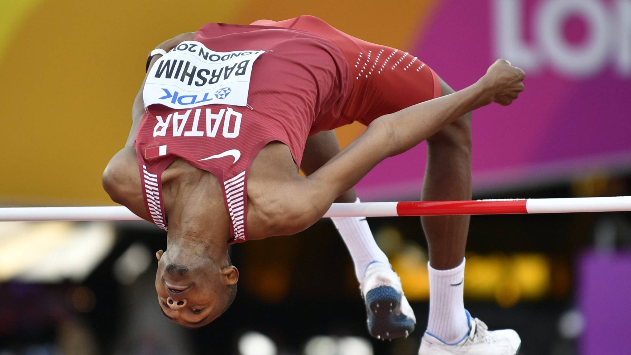 Mutaz Essa Barshim, Discus throw champion, High jump gold, Noteworthy success, 2050x1160 HD Desktop