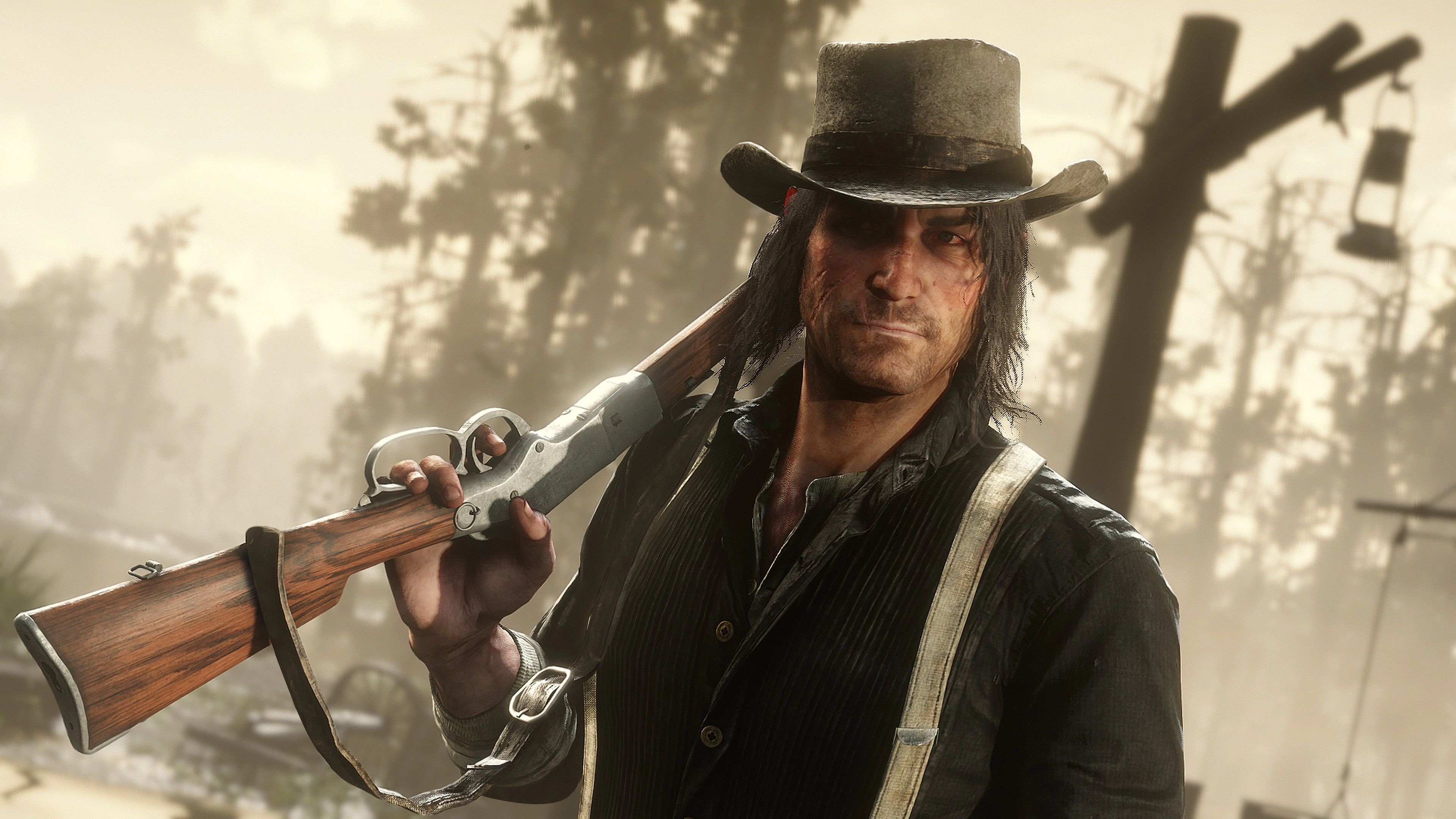 John Marston, Red Dead Redemption 2, Game art, Red Dead Redemption 1, 3840x2160 4K Desktop