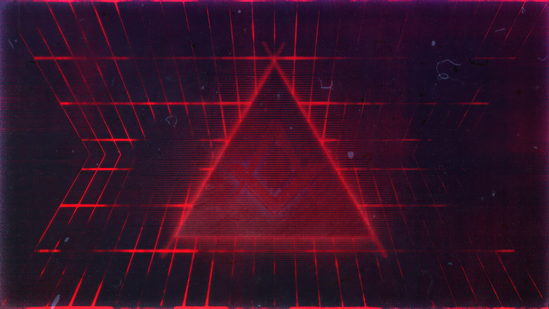 Triangle, Red triangle, Geometric wallpaper, Minimalist design, 1920x1080 Full HD Desktop