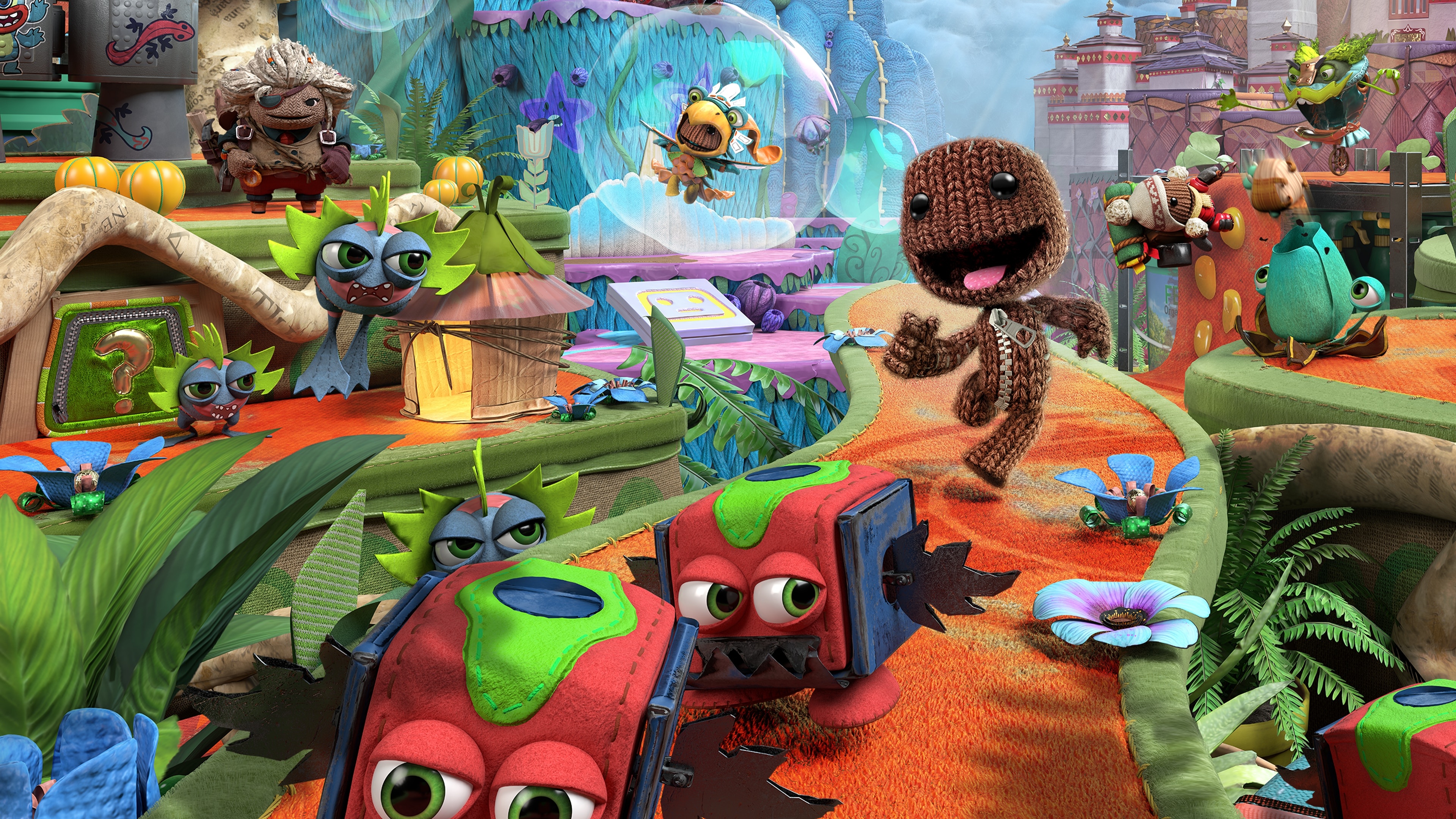 LBP game, Gaming world, Sackboy's big adventure, PS4 and PS5, 3840x2160 4K Desktop