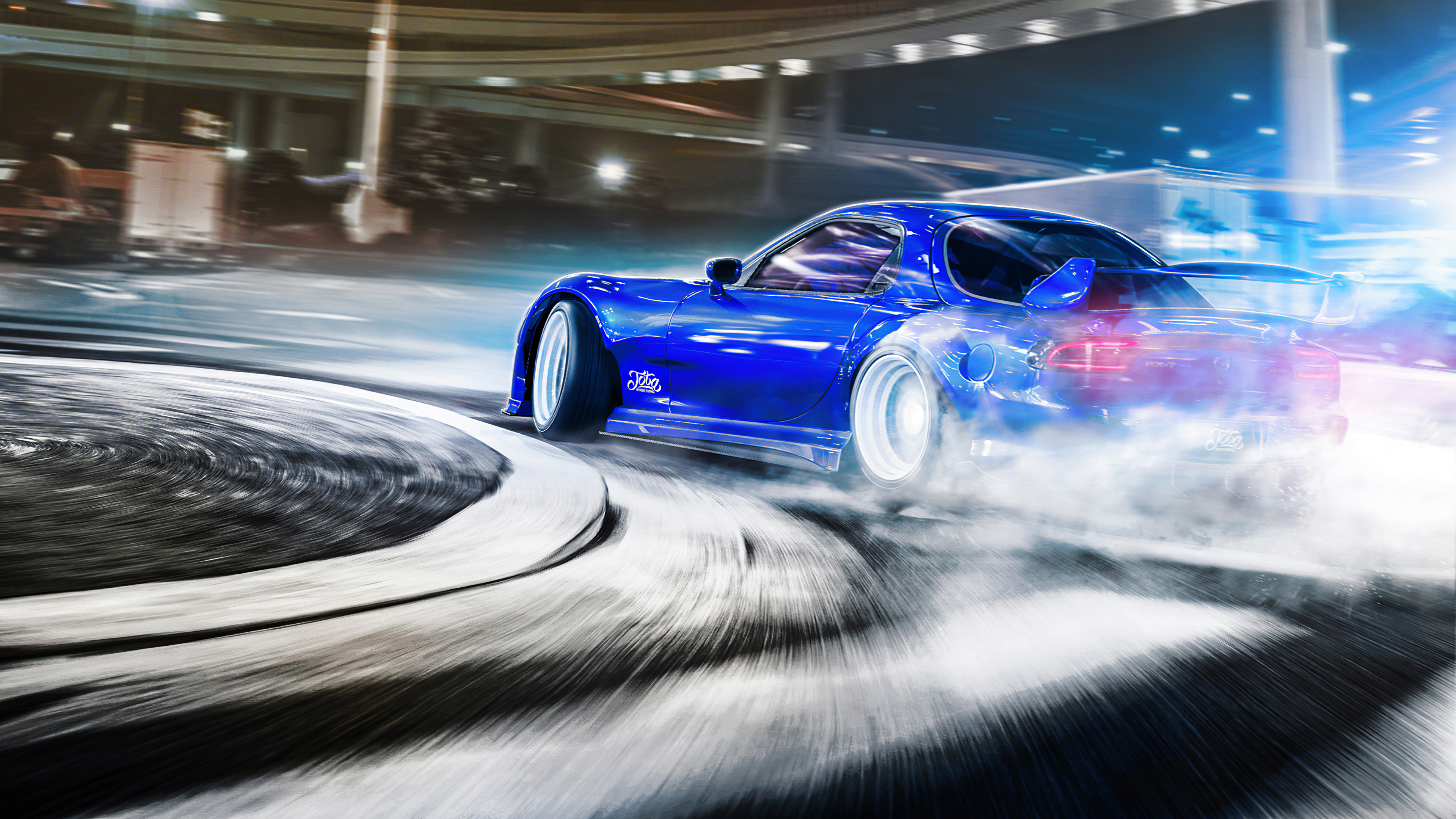 Mazda RX-7, Drifting Wallpaper, 3840x2160 4K Desktop