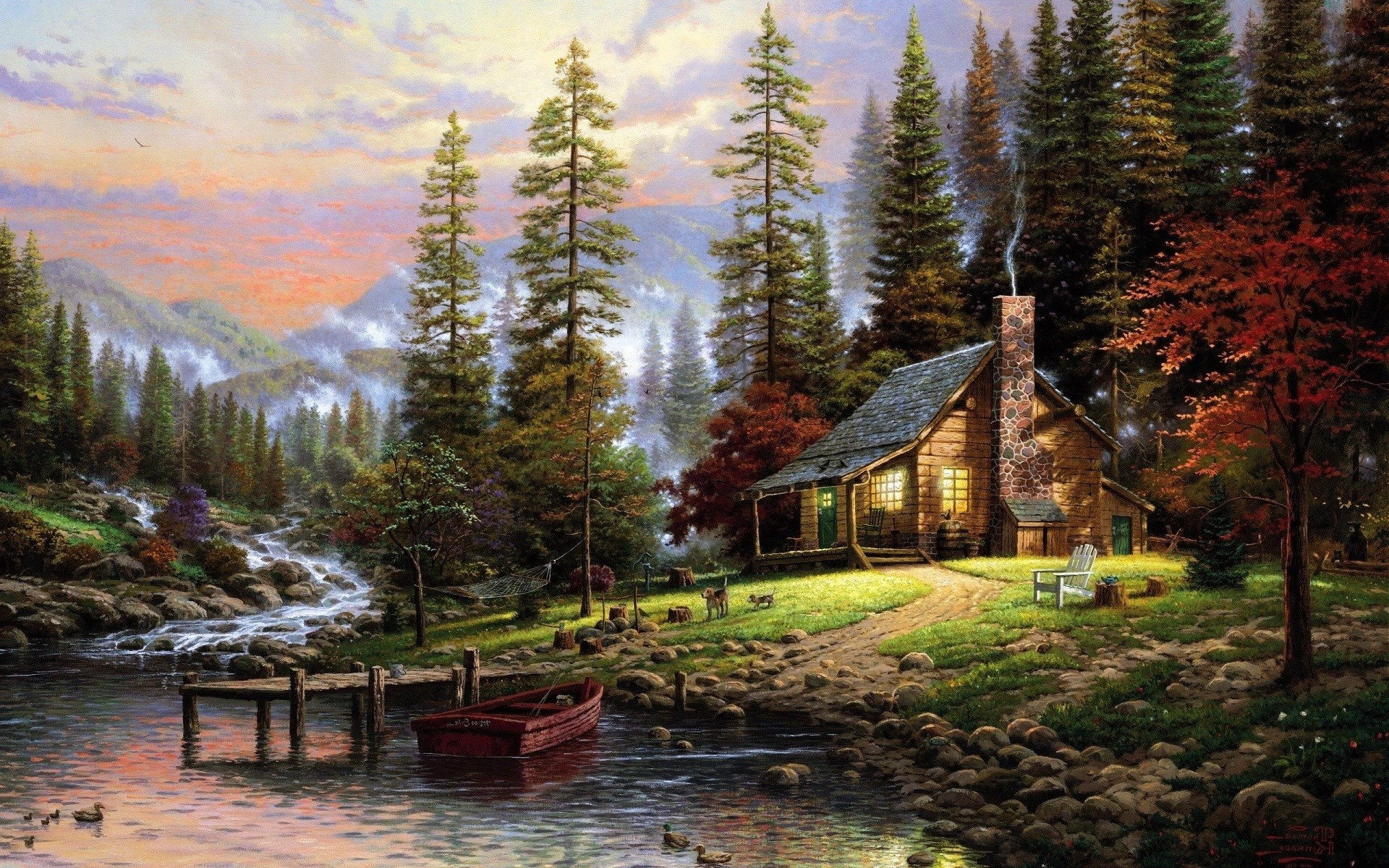 Log cabin wallpaper, Samantha Sellers' post, 1920x1200 HD Desktop